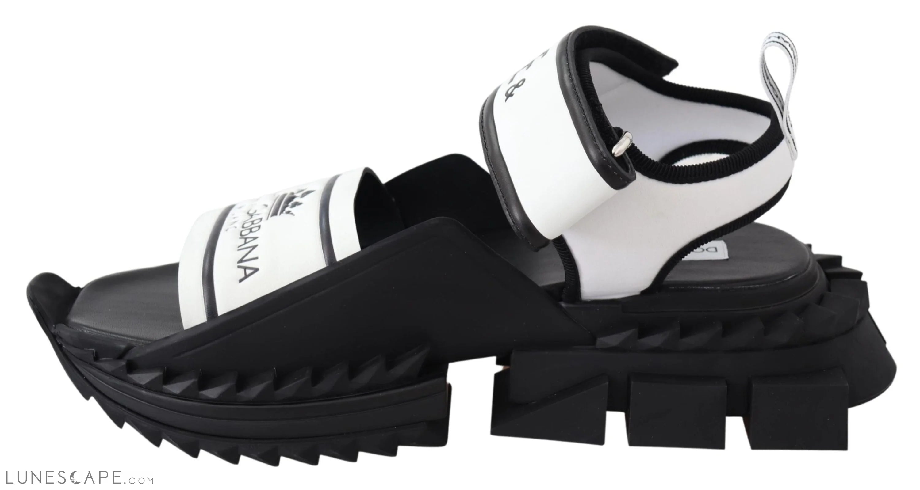 Dolce & Gabbana Super King Slider Sandals in Monochrome LUNESCAPE