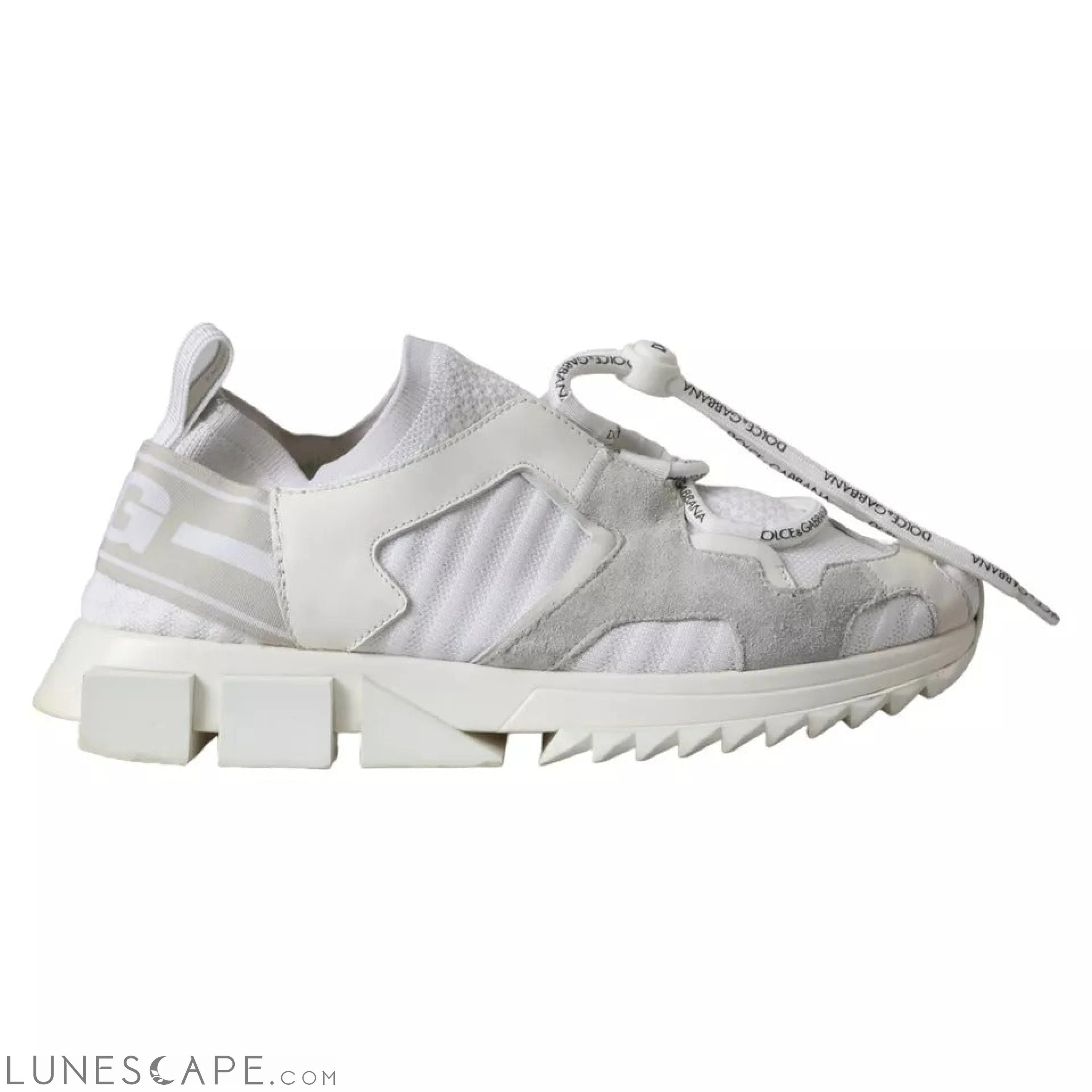 Dolce & Gabbana White Mesh Sorrento Trekking Sneakers Shoes LUNESCAPE
