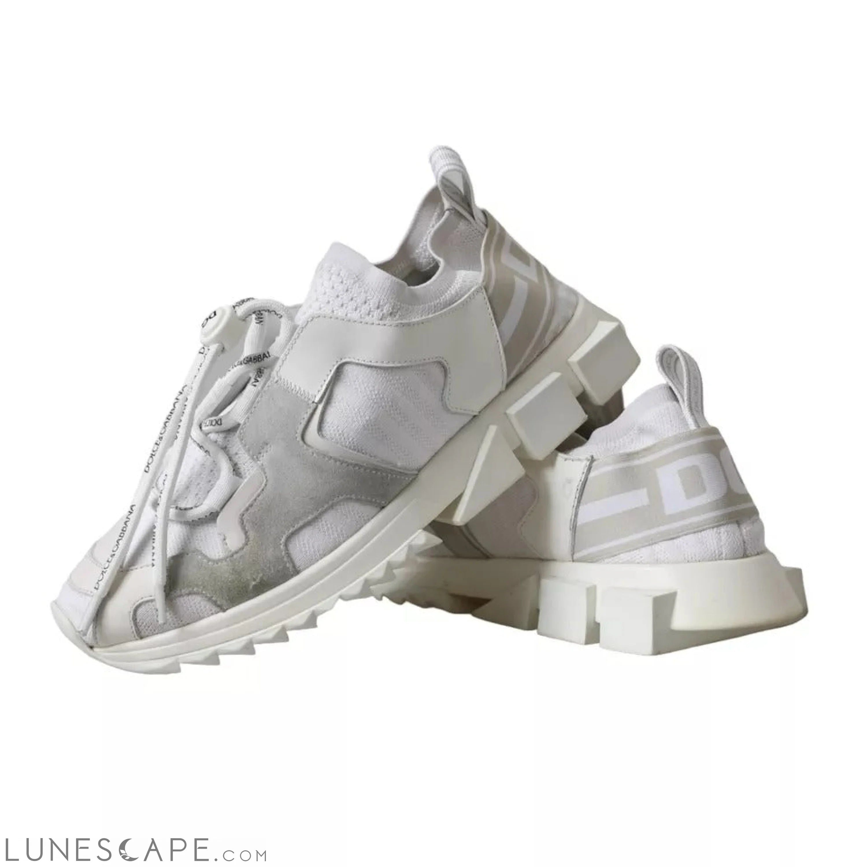 Dolce & Gabbana White Mesh Sorrento Trekking Sneakers Shoes LUNESCAPE