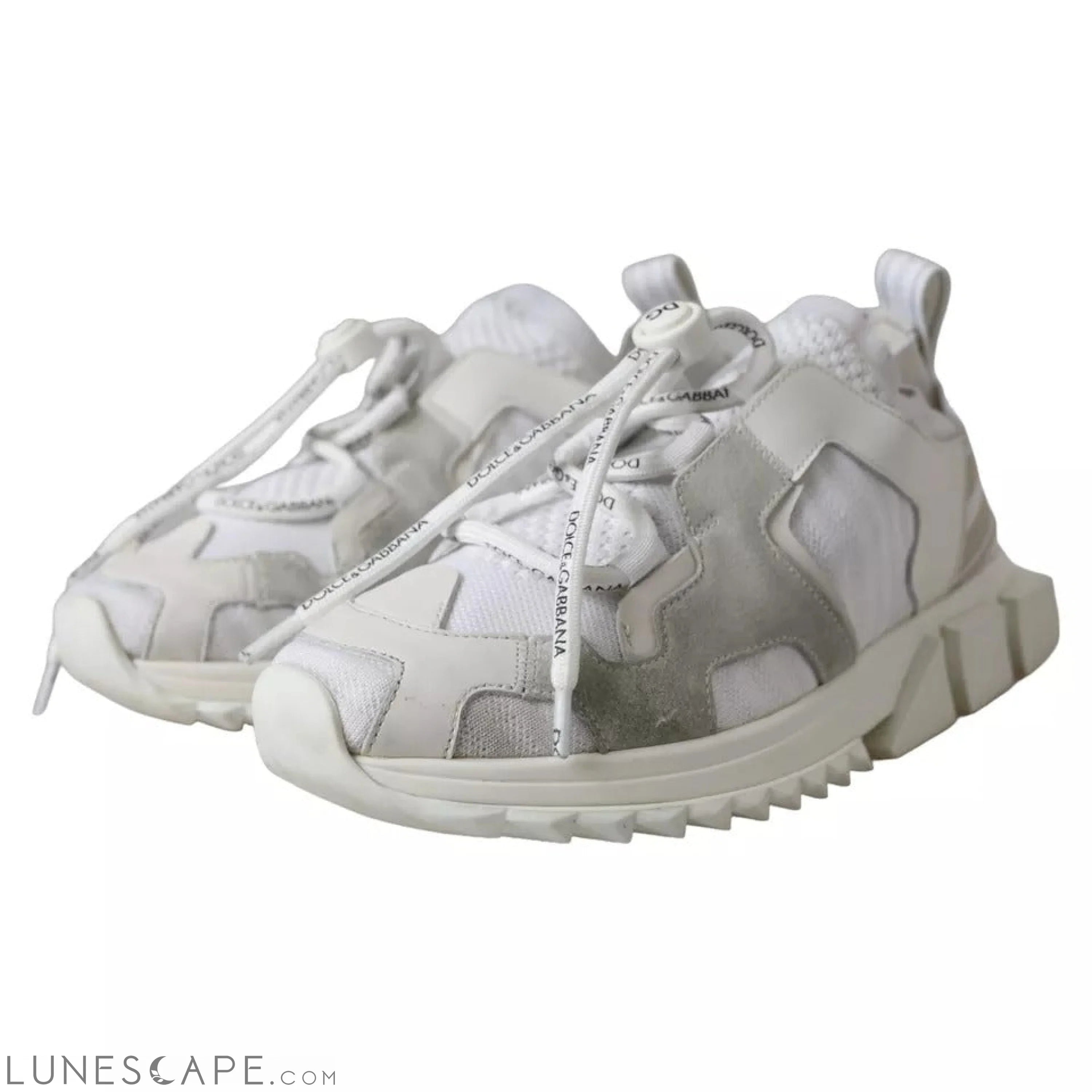 Dolce & Gabbana White Mesh Sorrento Trekking Sneakers Shoes LUNESCAPE