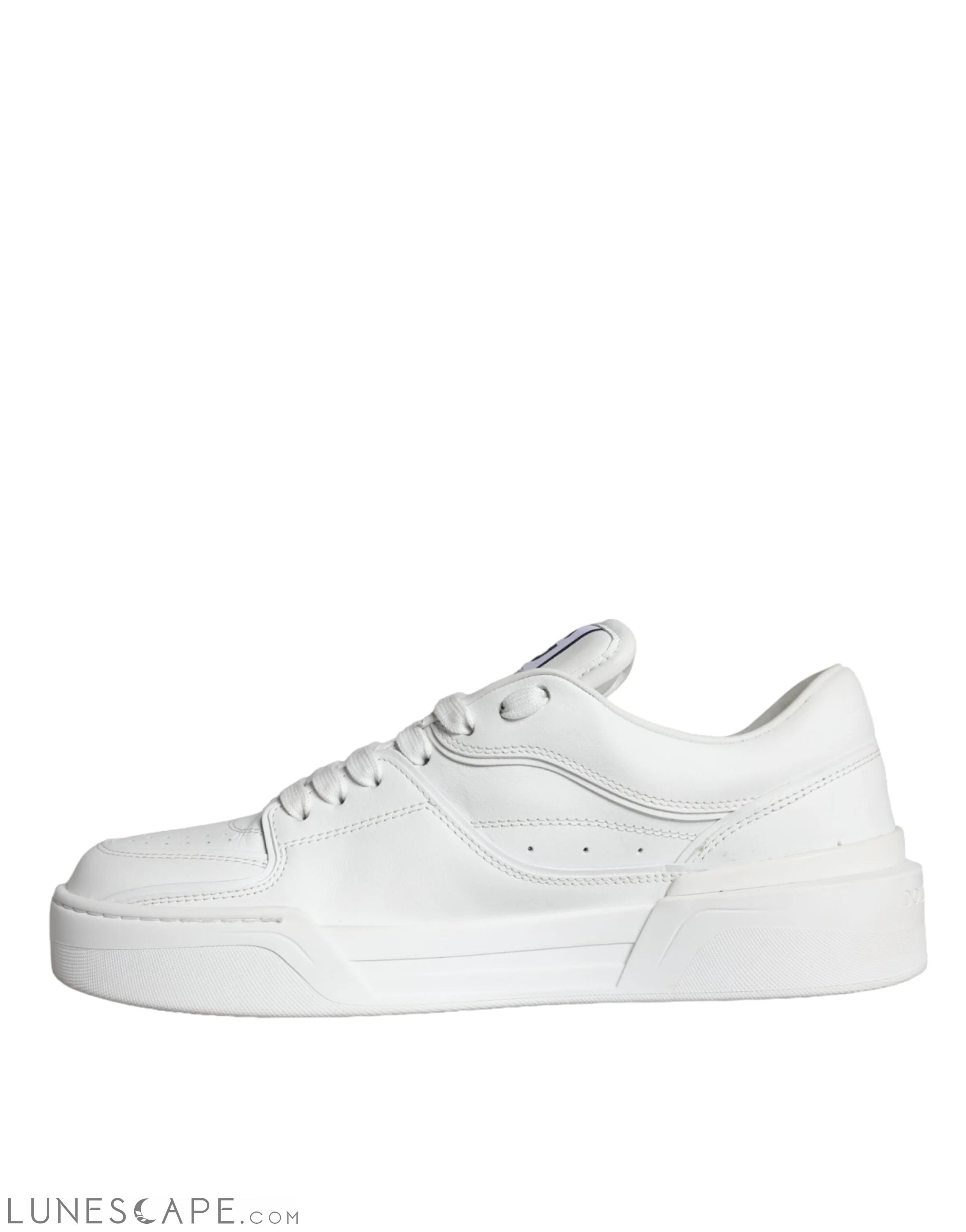 Dolce & Gabbana White Miami Leather Low Top Sneakers Shoes LUNESCAPE