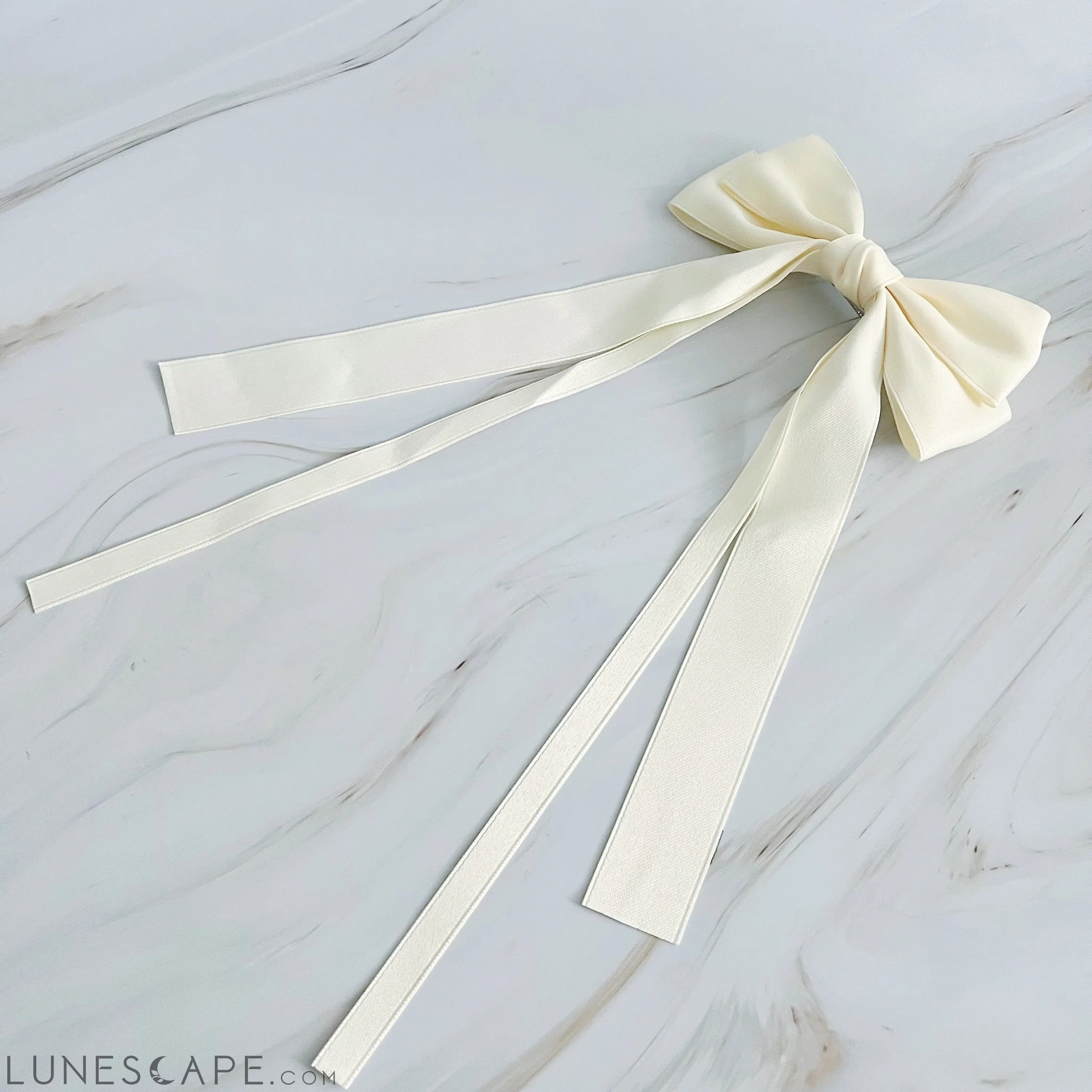 Double Bow Long Hair Clip Set of 3 LUNESCAPE