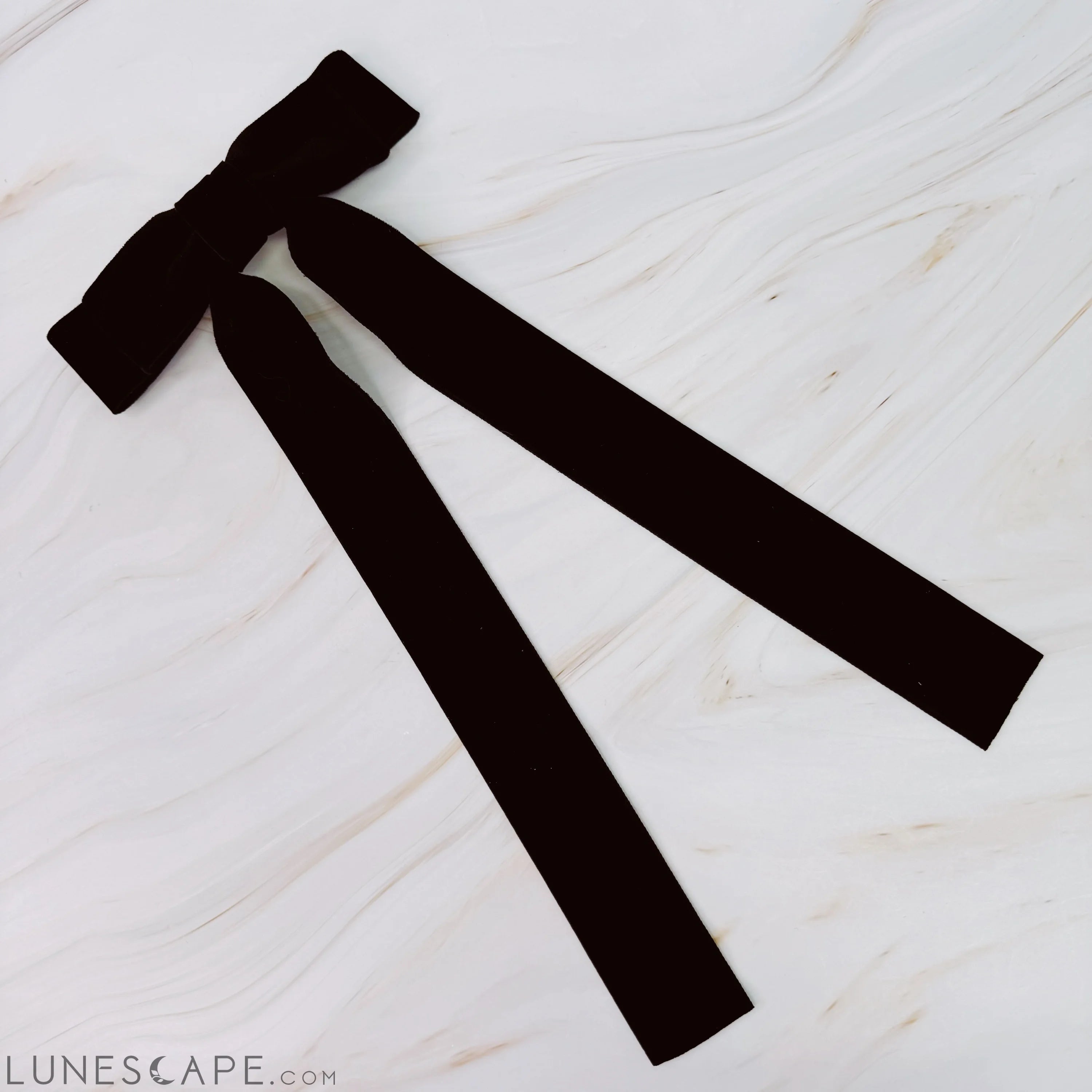 Double Fold Artisan Velvet Bow Hair Clip LUNESCAPE