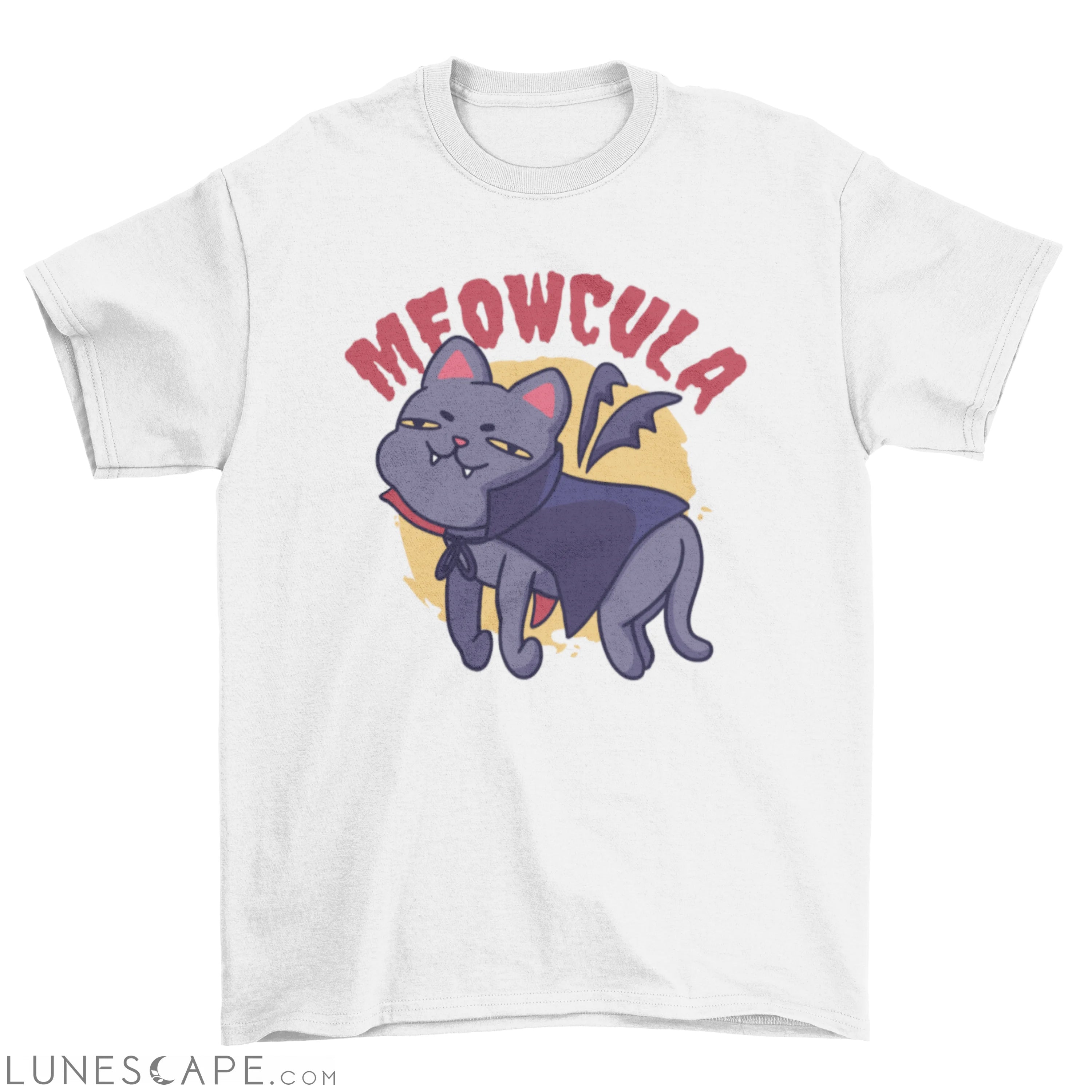 Dracula cat cartoon t-shirt LUNESCAPE