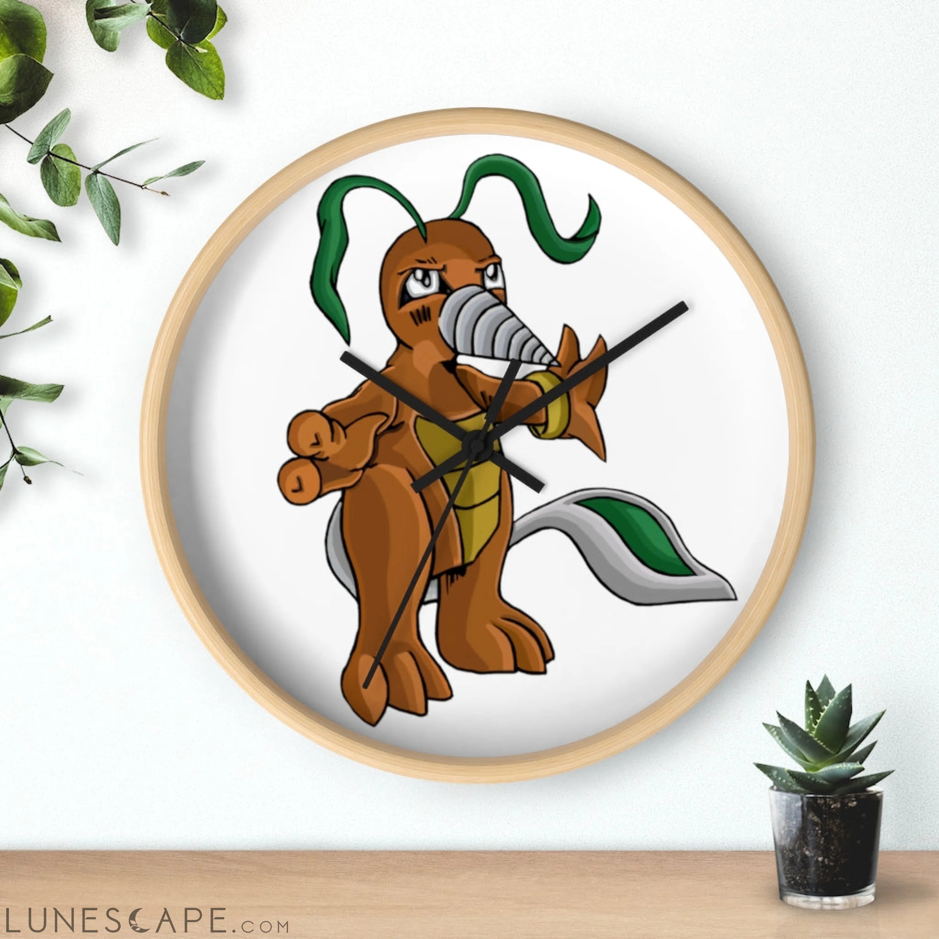 Drillbug Wall clock LUNESCAPE