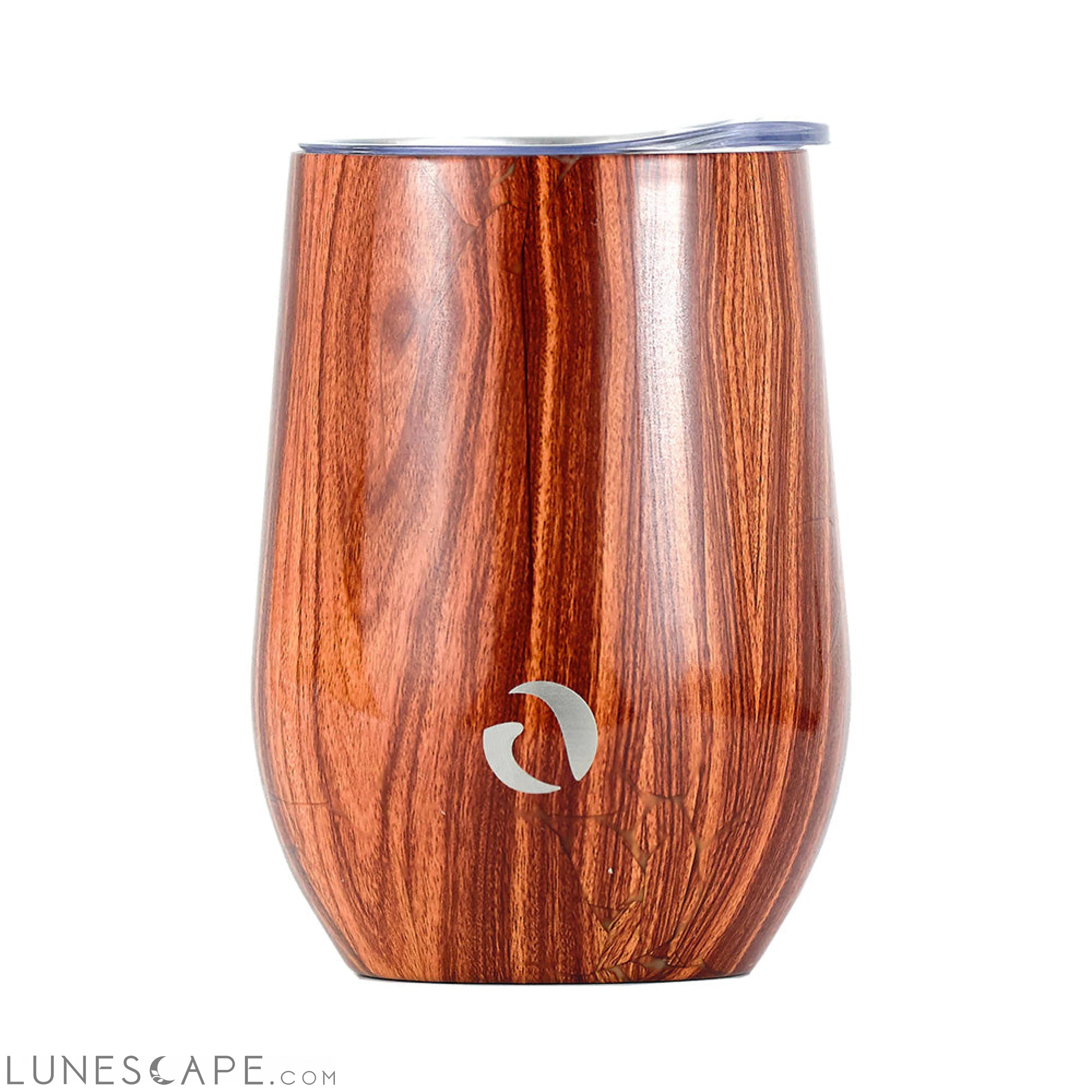 DRINCO® 12oz Insulated Wine Tumbler Glass (Woodland) LUNESCAPE