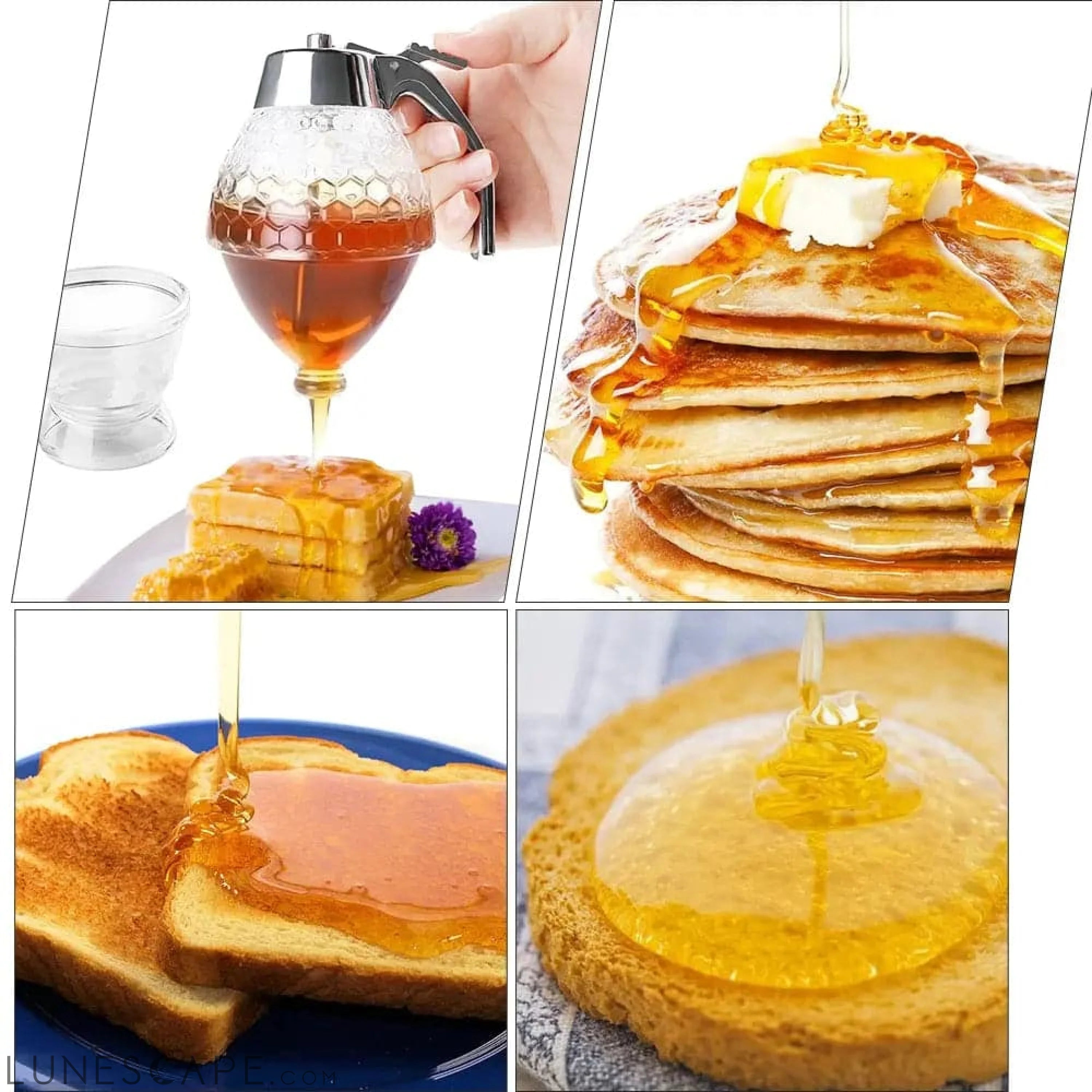 Drip-Free Syrup & Honey Drizzler LUNESCAPE