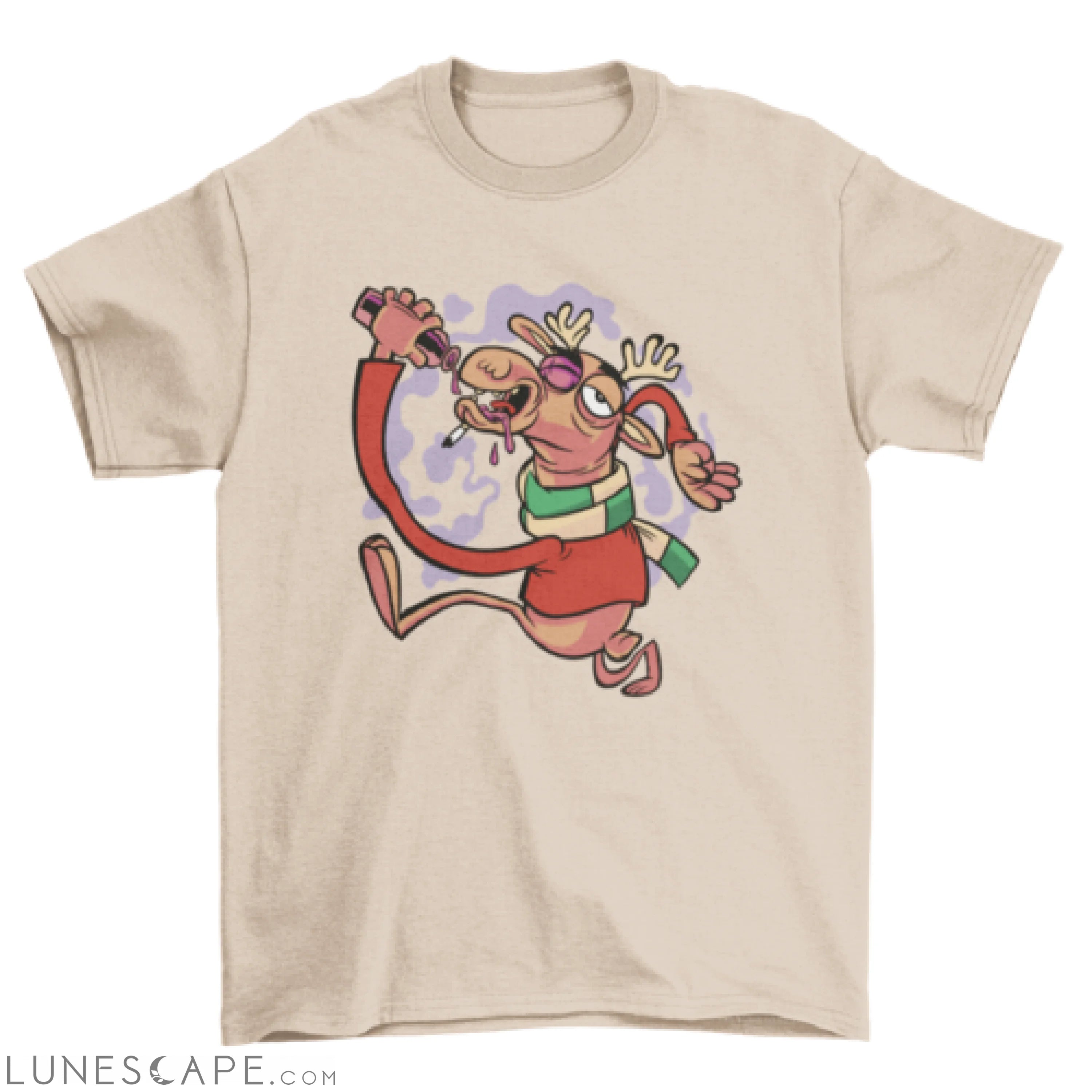 Drunk Christmas reindeer t-shirt LUNESCAPE