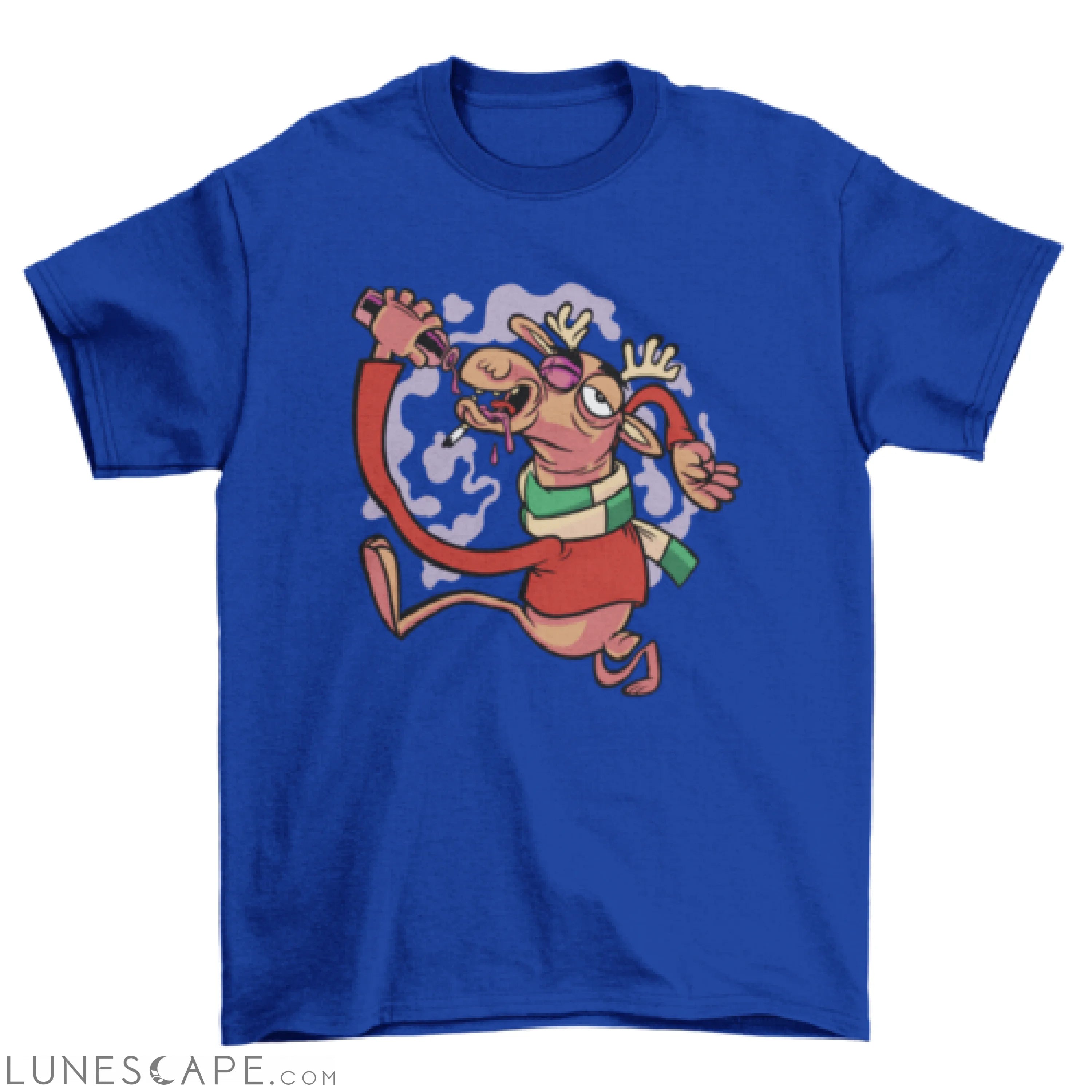 Drunk Christmas reindeer t-shirt LUNESCAPE