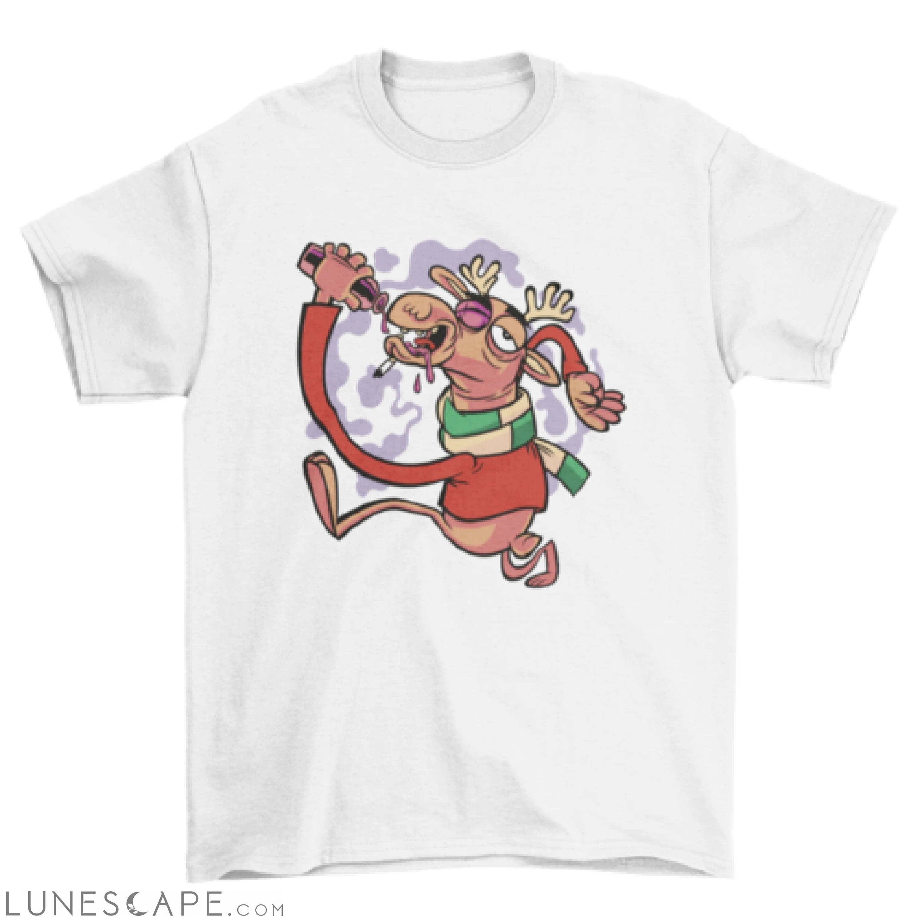 Drunk Christmas reindeer t-shirt LUNESCAPE