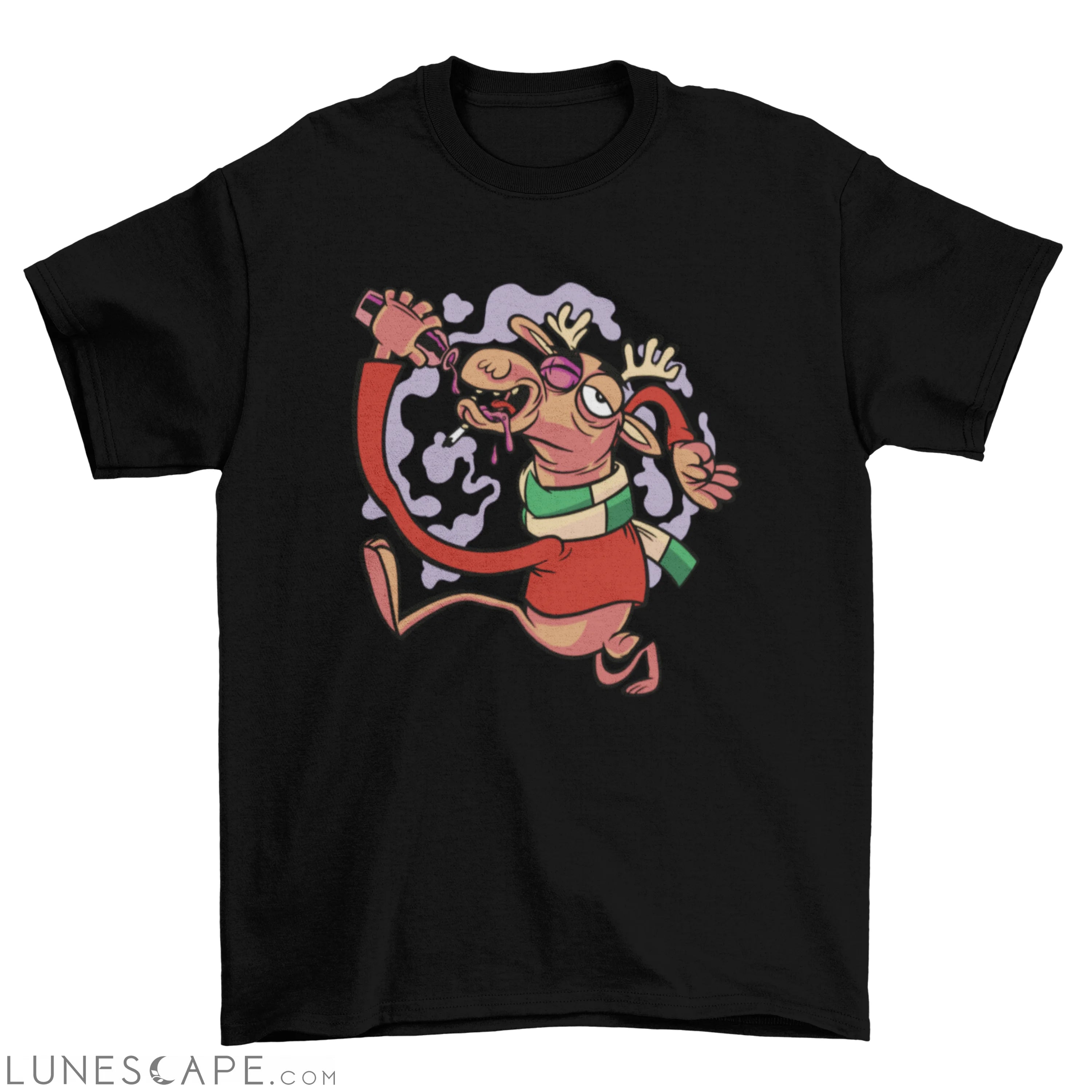 Drunk Christmas reindeer t-shirt LUNESCAPE