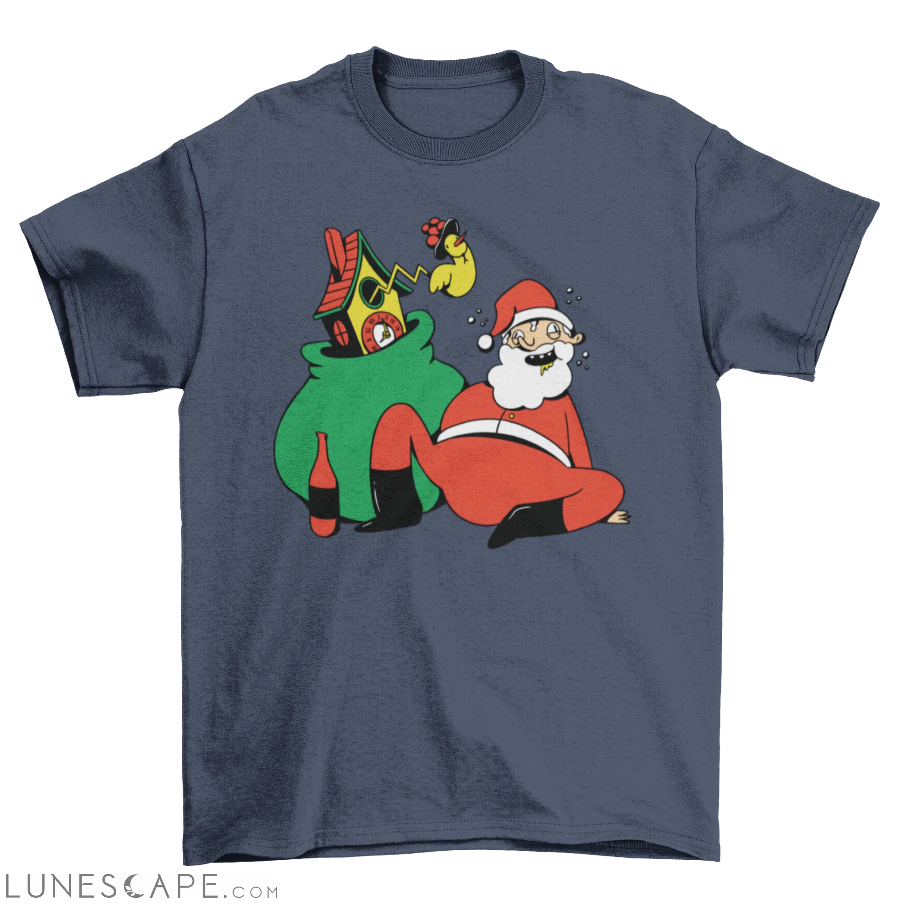 Drunk santa claus t-shirt LUNESCAPE
