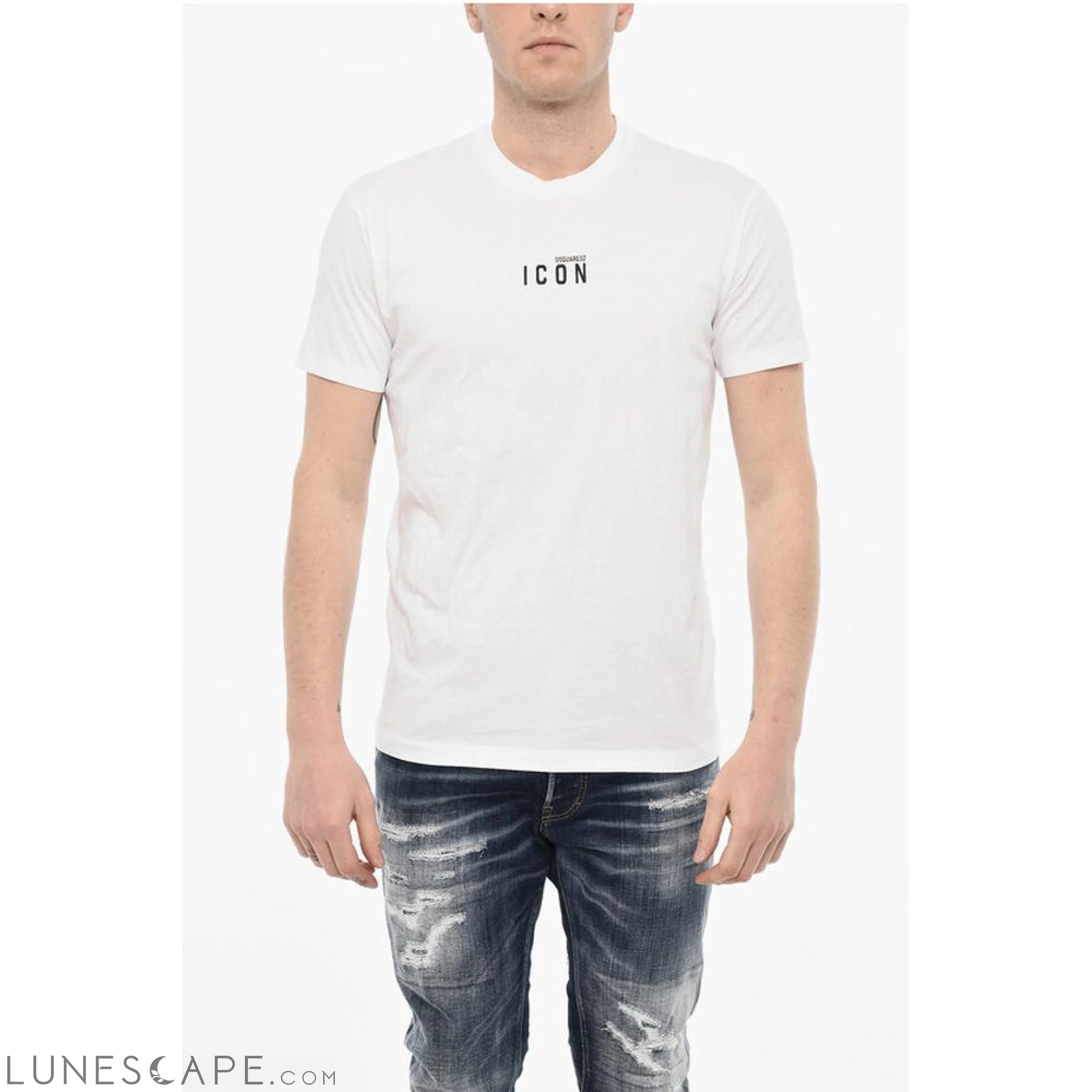 Dsquared² Cotton ICON Crew-neck T-shirt with Print LUNESCAPE