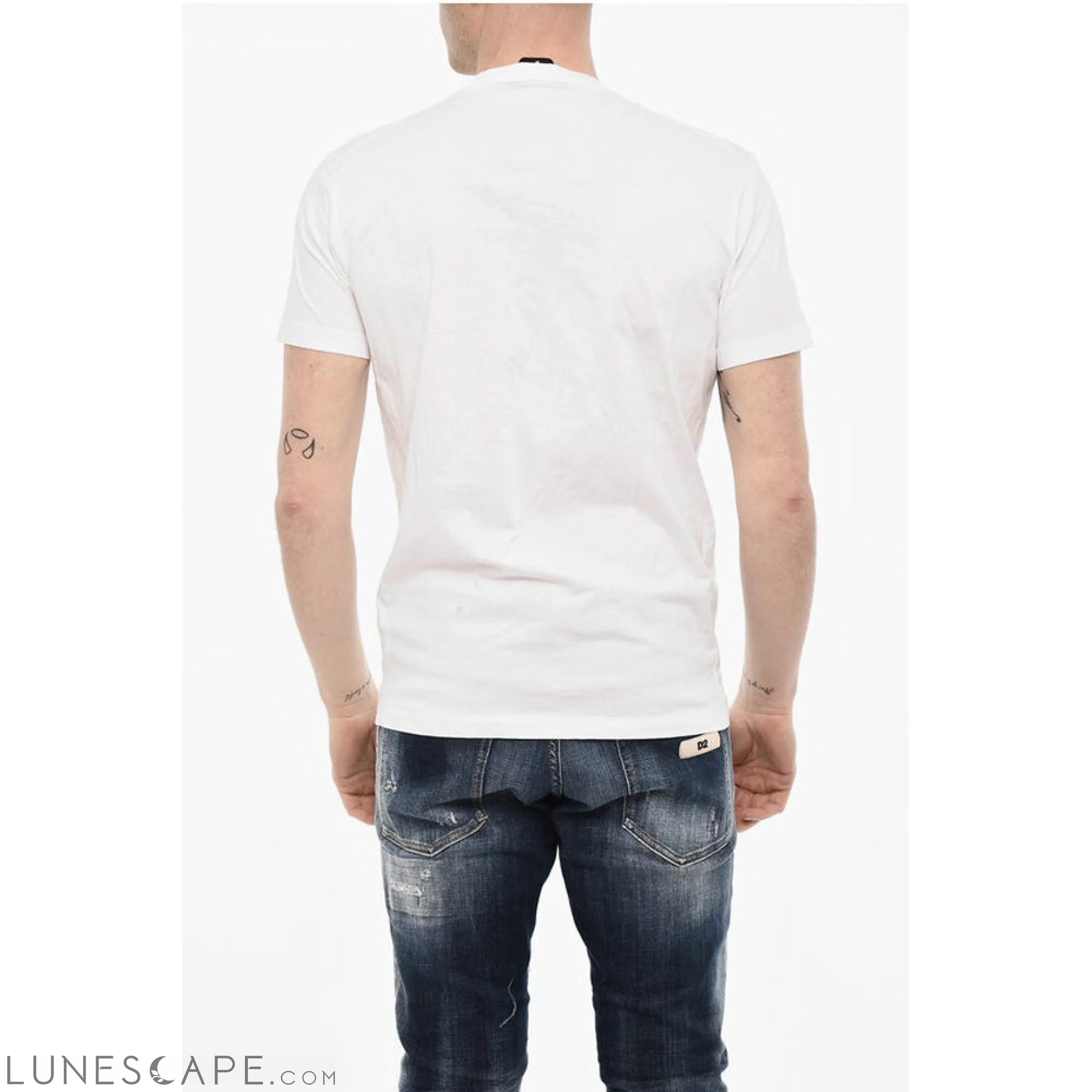 Dsquared² Cotton ICON Crew-neck T-shirt with Print LUNESCAPE