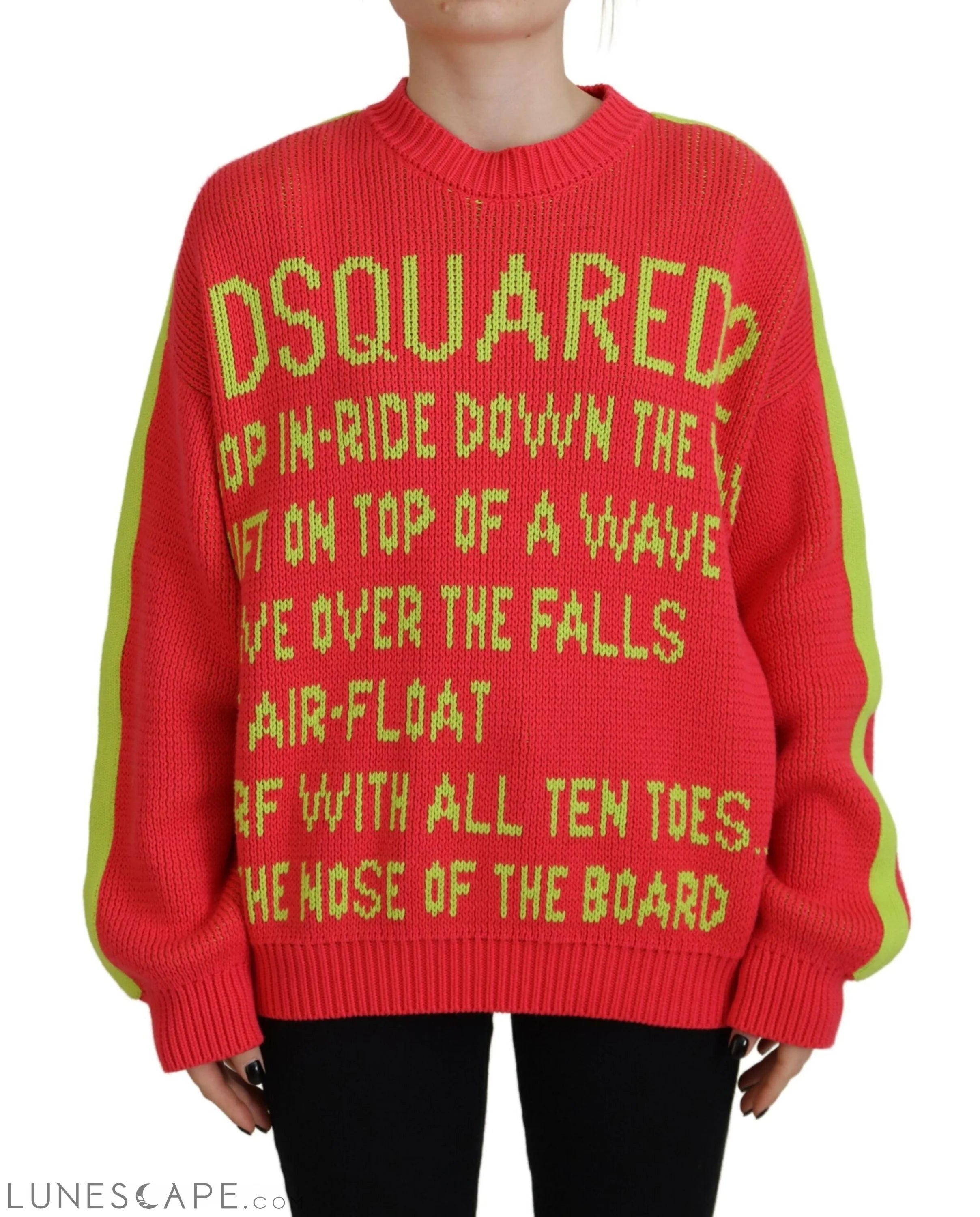 Dsquared² Multicolor Cotton Knitted Crewneck Pullover Sweater IT38 | XS Sweatshirts - Women
