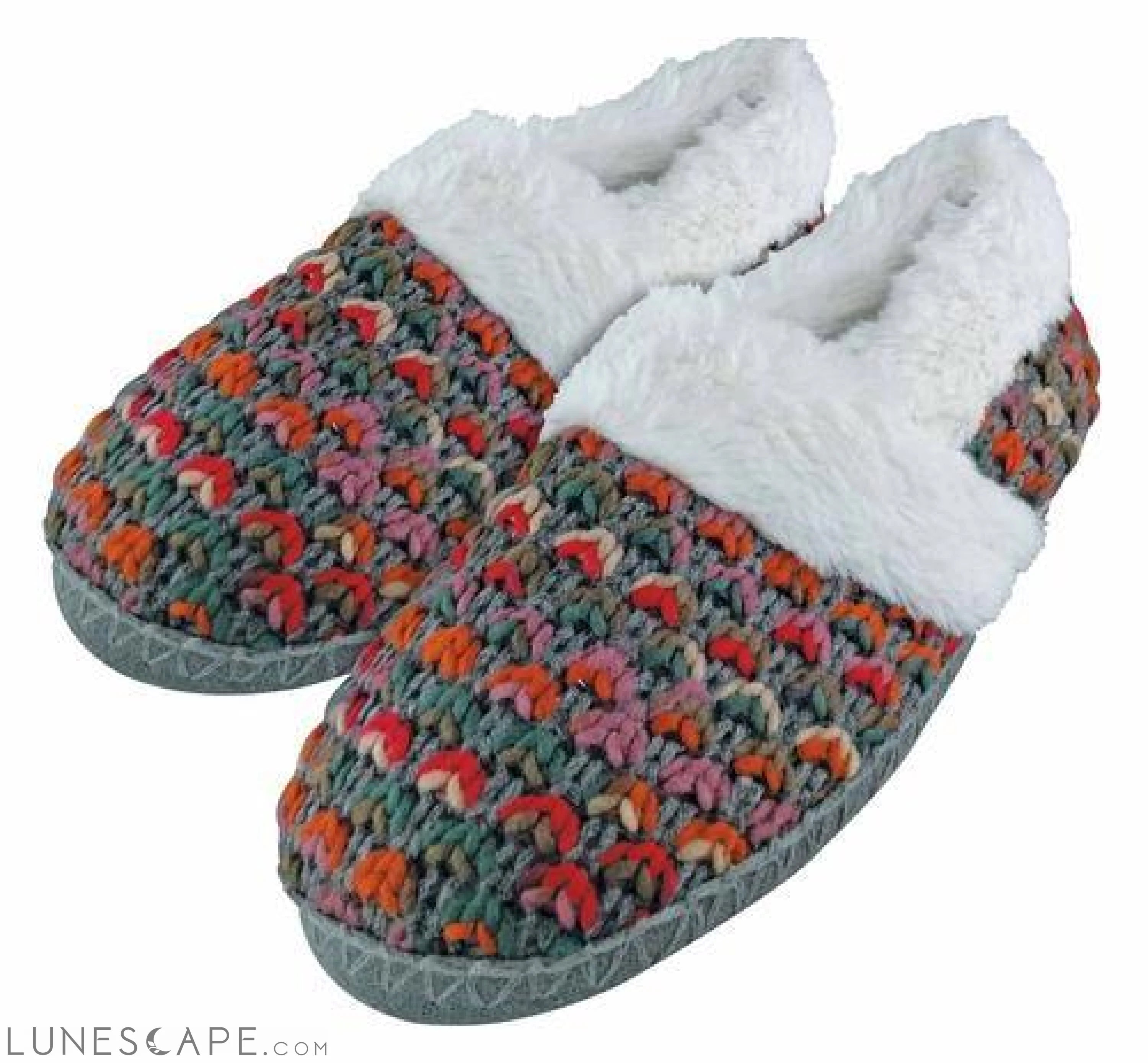 Dunlop Fleece-Lined Knitted Slippers (Avail. in 3 Colors) LUNESCAPE