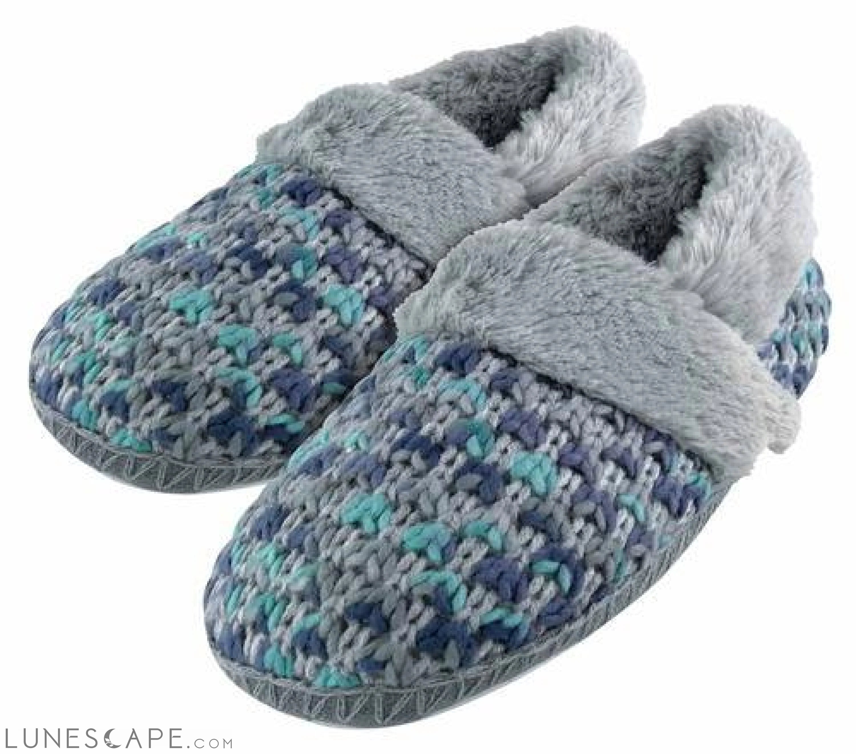 Dunlop Fleece-Lined Knitted Slippers (Avail. in 3 Colors) LUNESCAPE