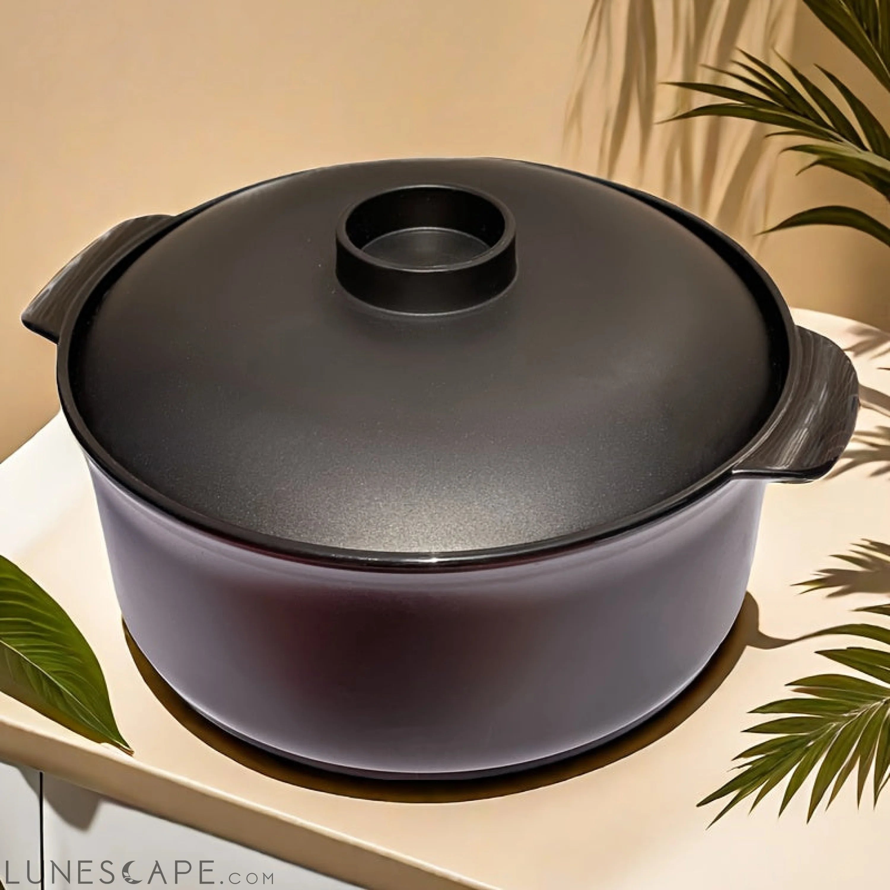Durable NonSlip Microwave Safe Salad Bowl with Lid LUNESCAPE