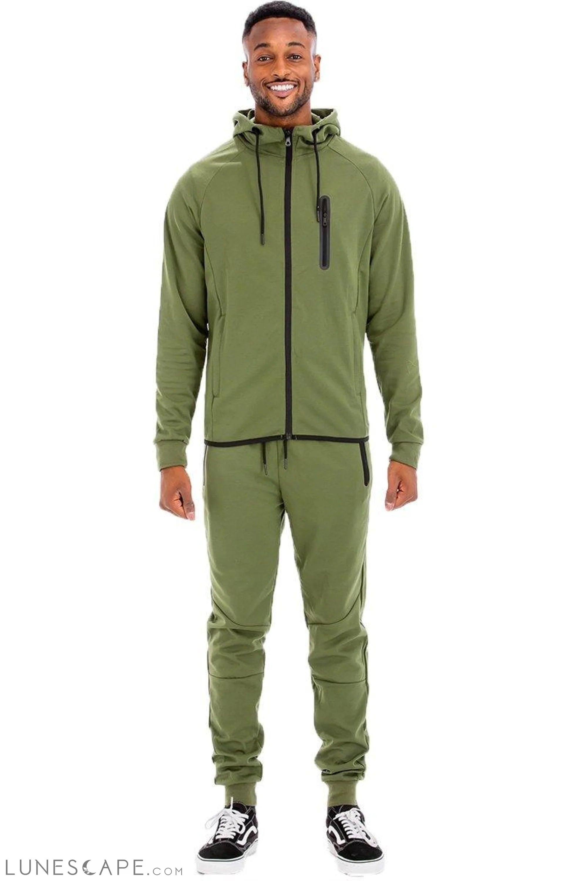 DYNAMIC SOLID SWEAT SET - Green LUNESCAPE