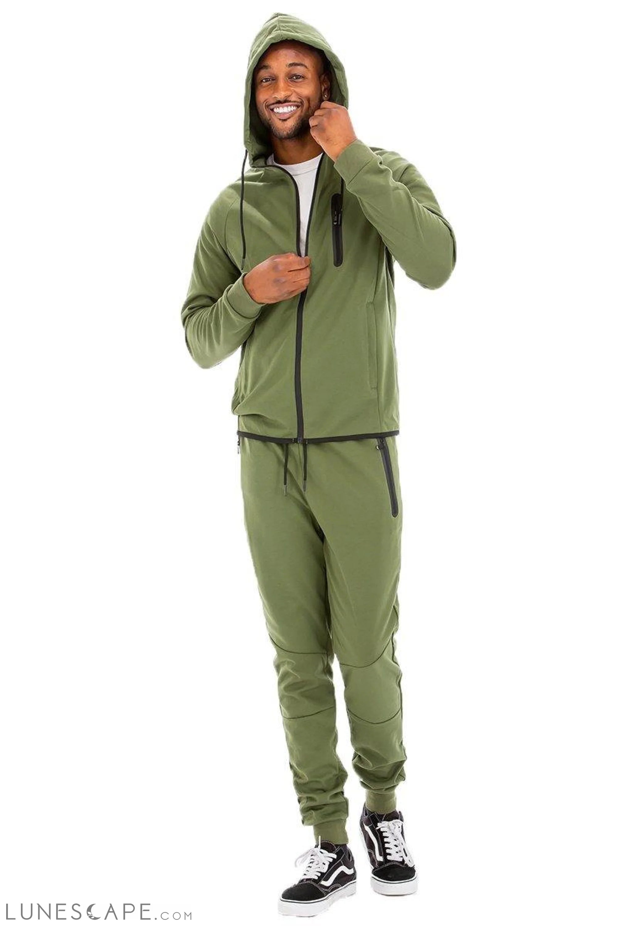 DYNAMIC SOLID SWEAT SET - Green LUNESCAPE