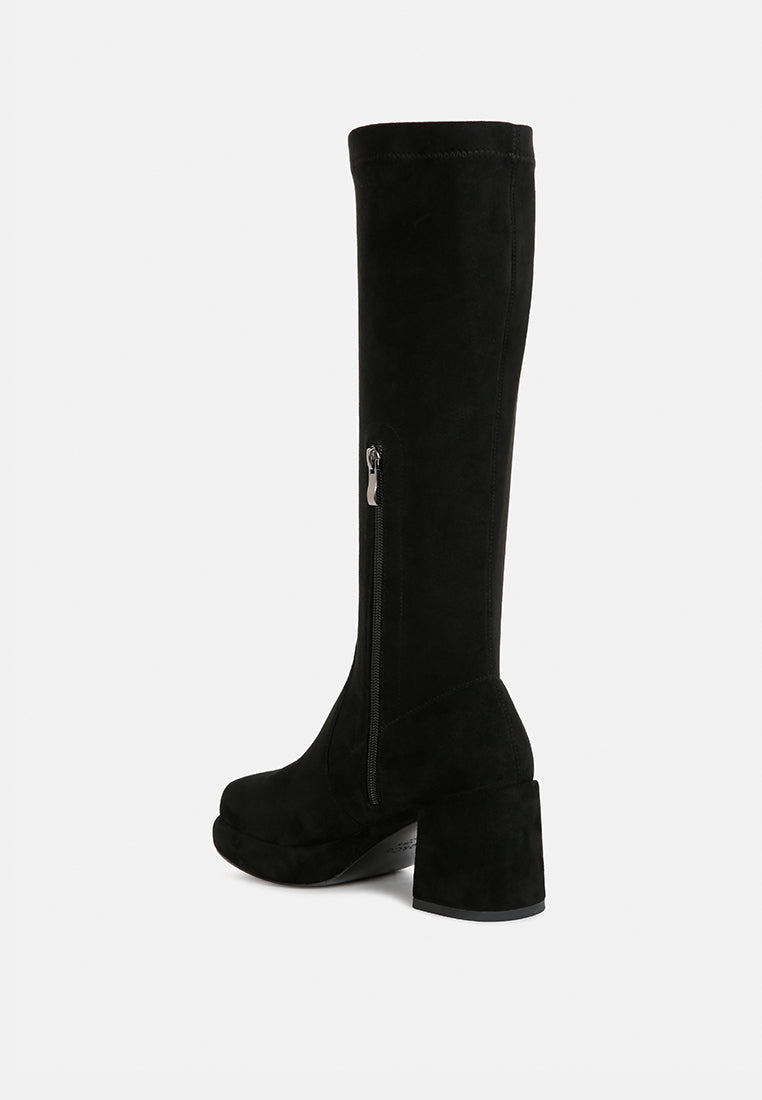 Morpin Stretch Suede Calf Boots LUNESCAPE