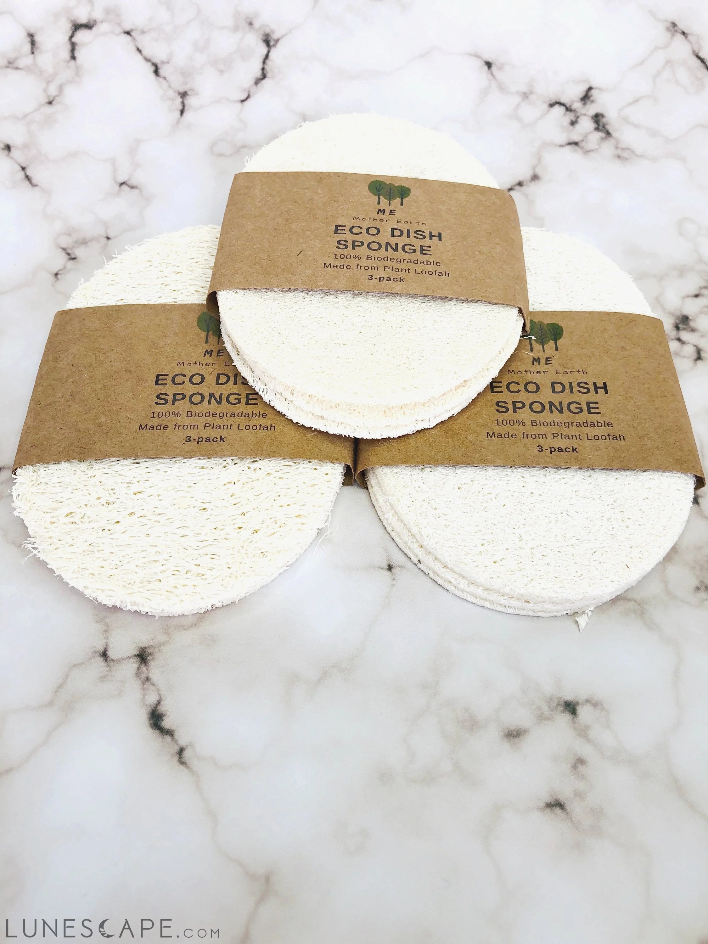 Eco Dish Sponges: Single Layer 3-Pack LUNESCAPE