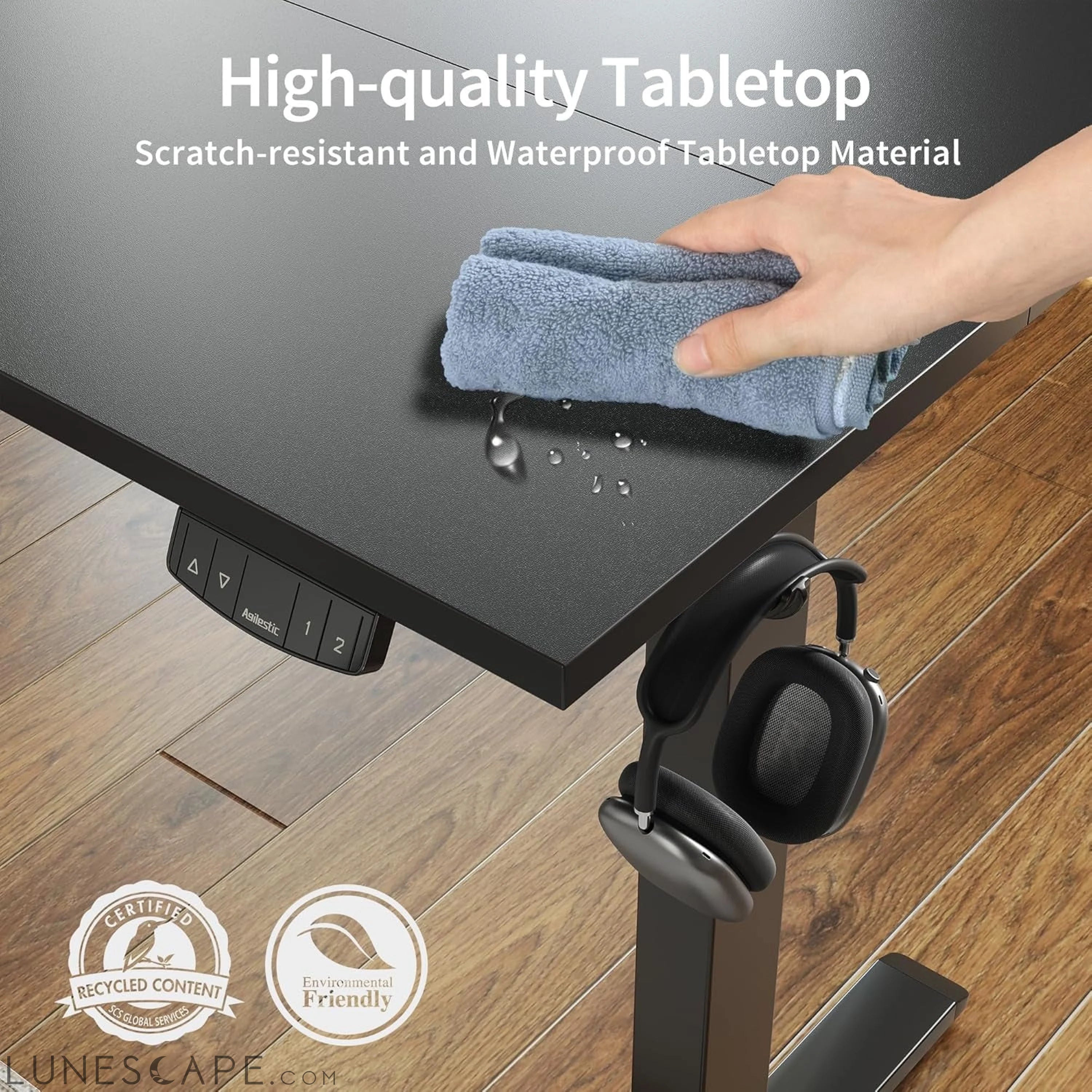 Electric Standing Desk, 48 X 24 Inches Height Adjustable Desk, Sit LUNESCAPE