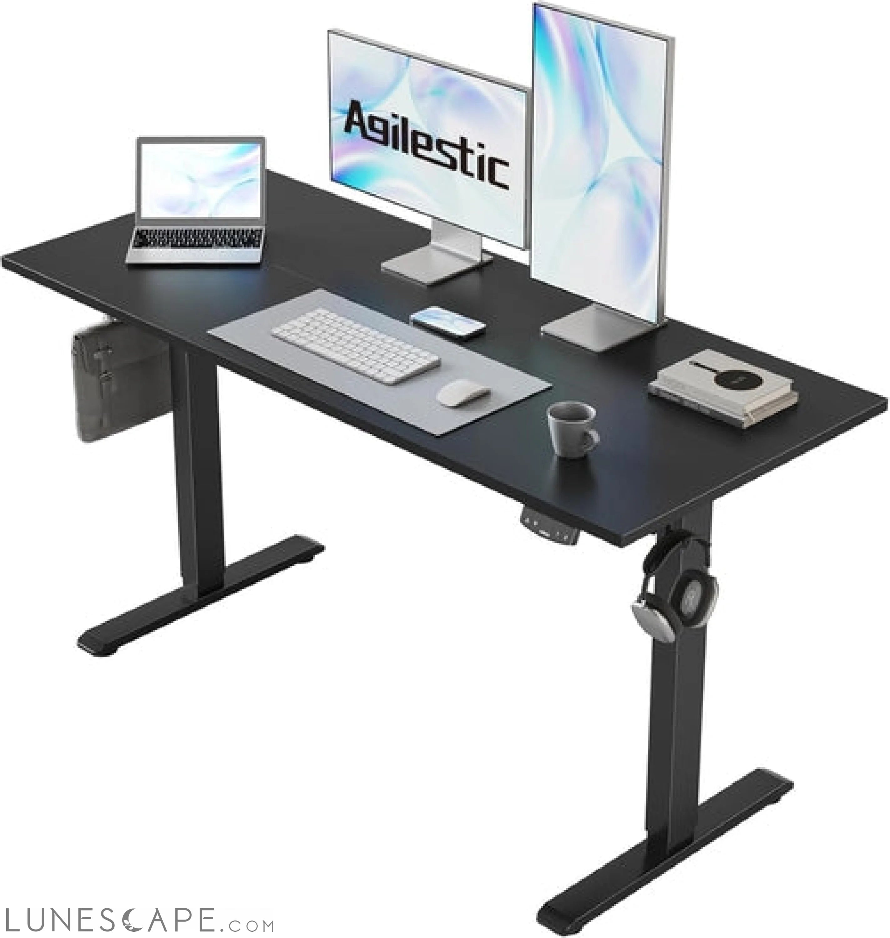 Electric Standing Desk, 48 X 24 Inches Height Adjustable Desk, Sit LUNESCAPE