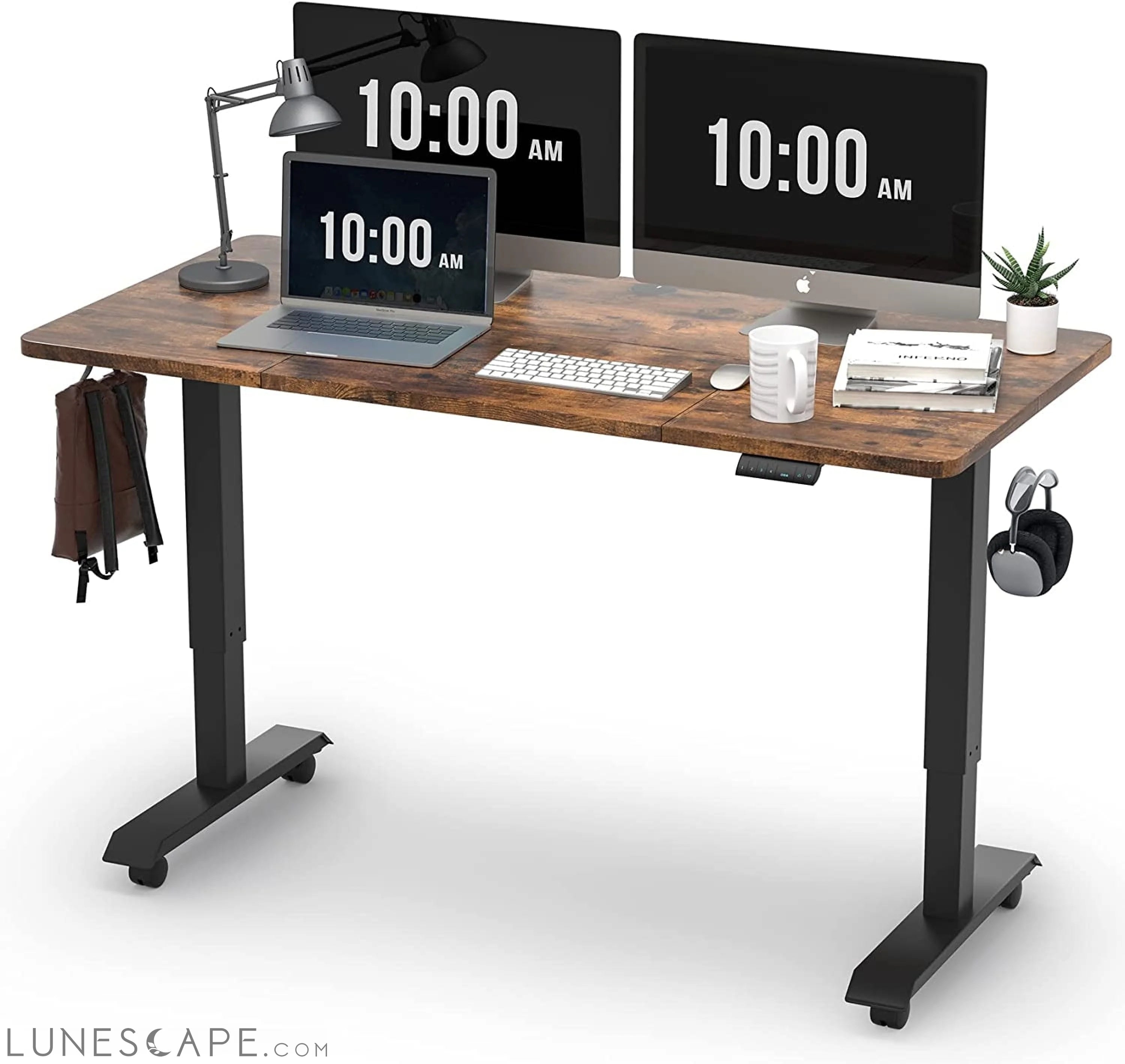 Electric Standing Desk with Memory Preset | Height Adjustable LUNESCAPE