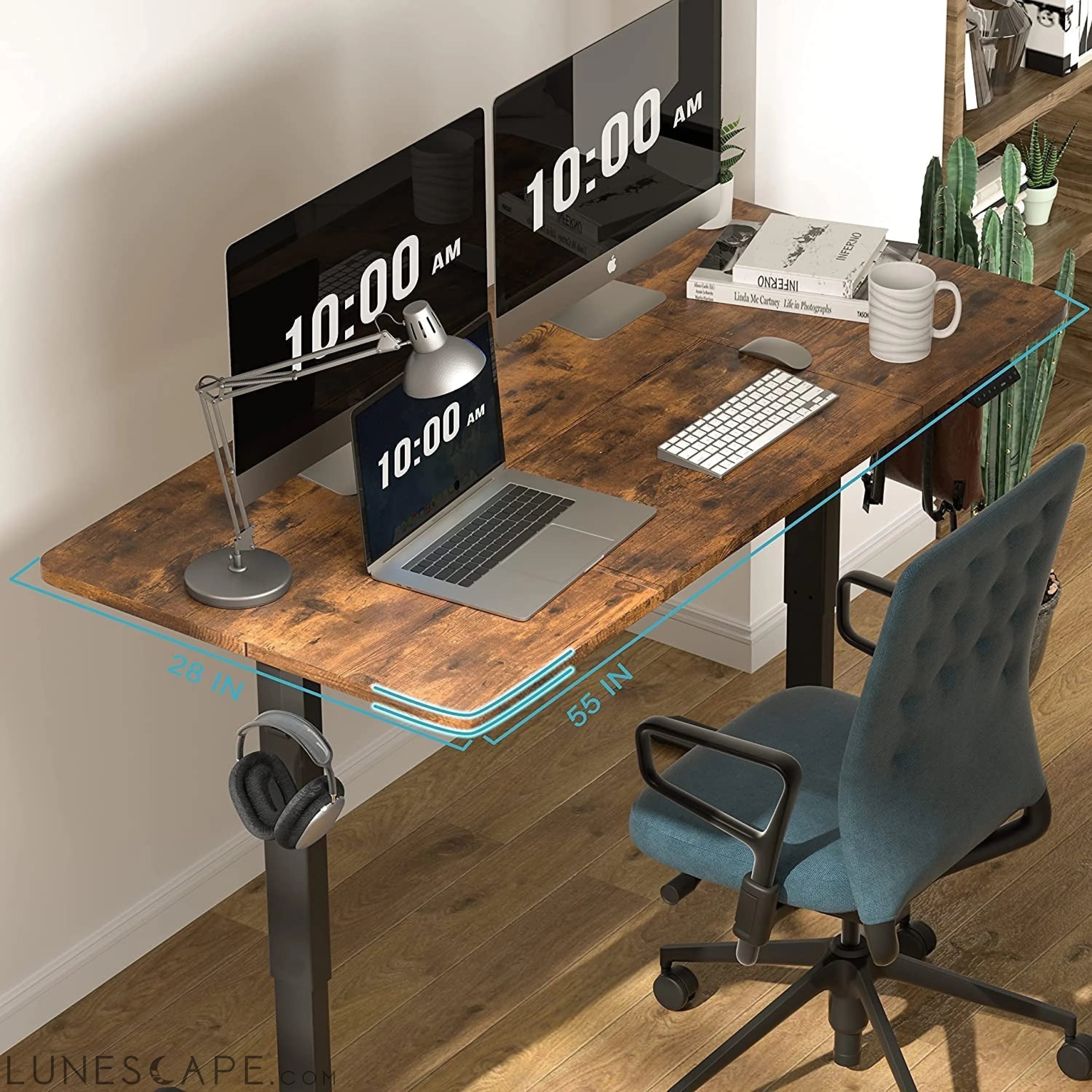 Electric Standing Desk with Memory Preset | Height Adjustable LUNESCAPE