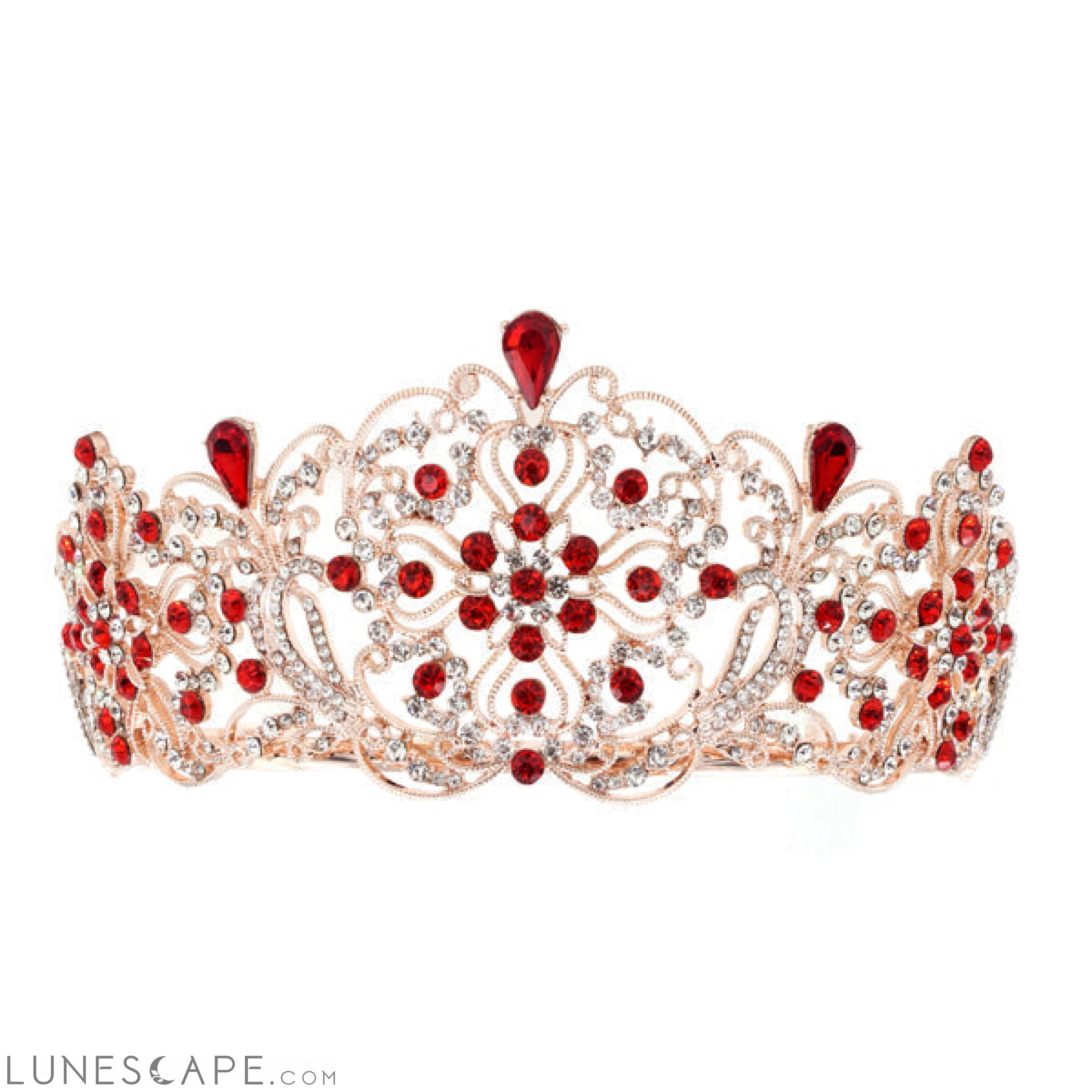 Elegant Crystal Embellished Tiara LUNESCAPE