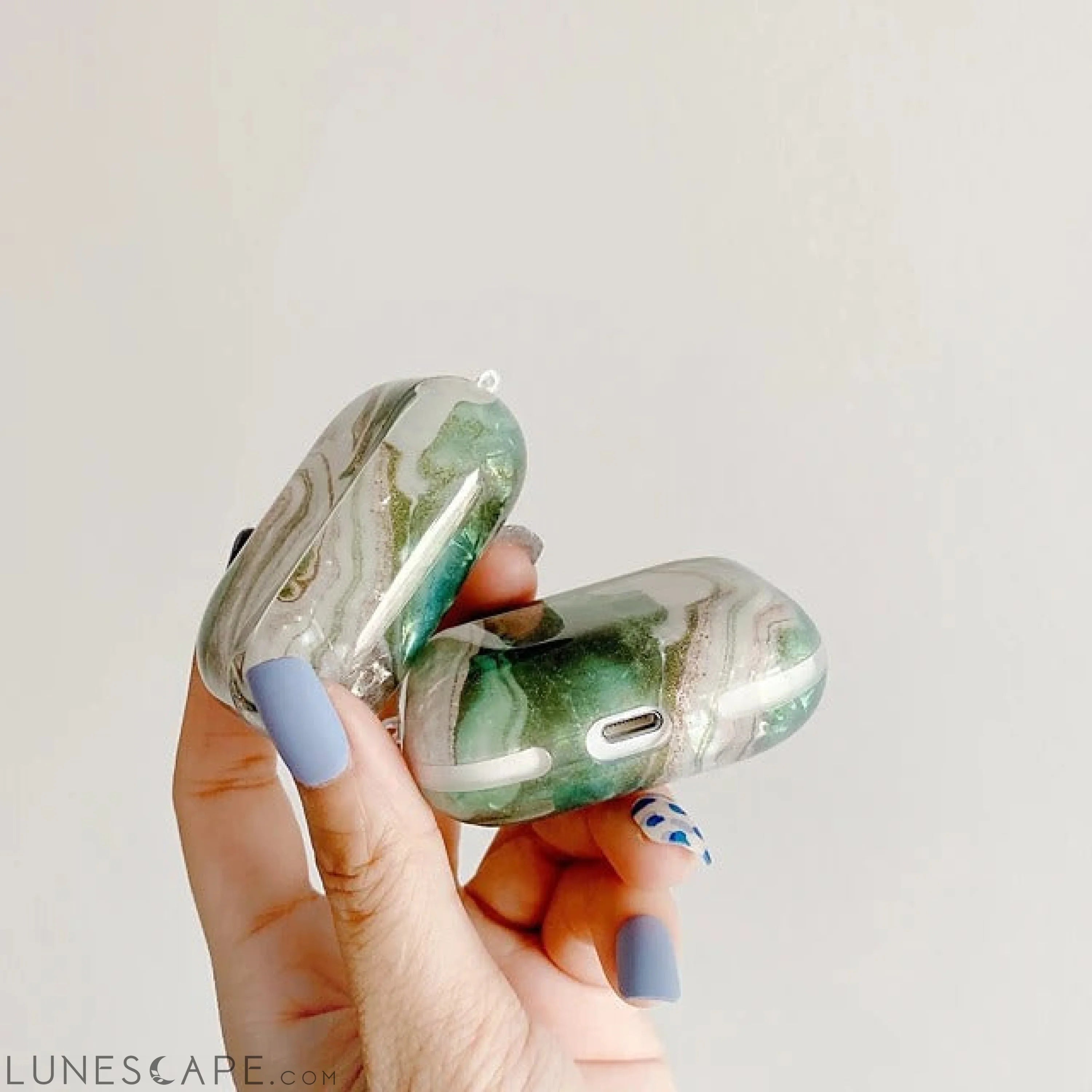 Emerald Green Shell AirPods Pro Headphone Case LUNESCAPE