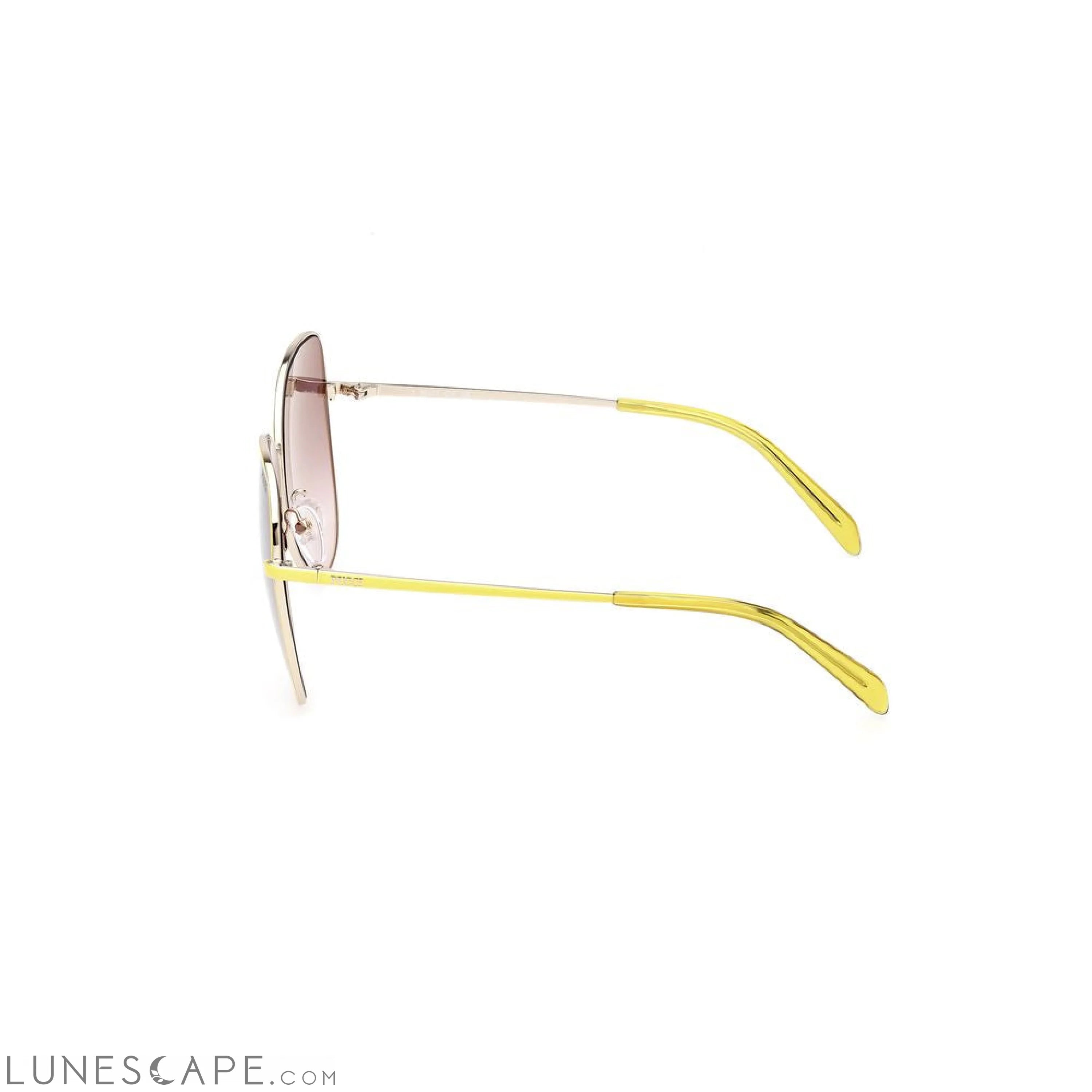 Emilio Pucci Yellow Metal Sunglasses LUNESCAPE