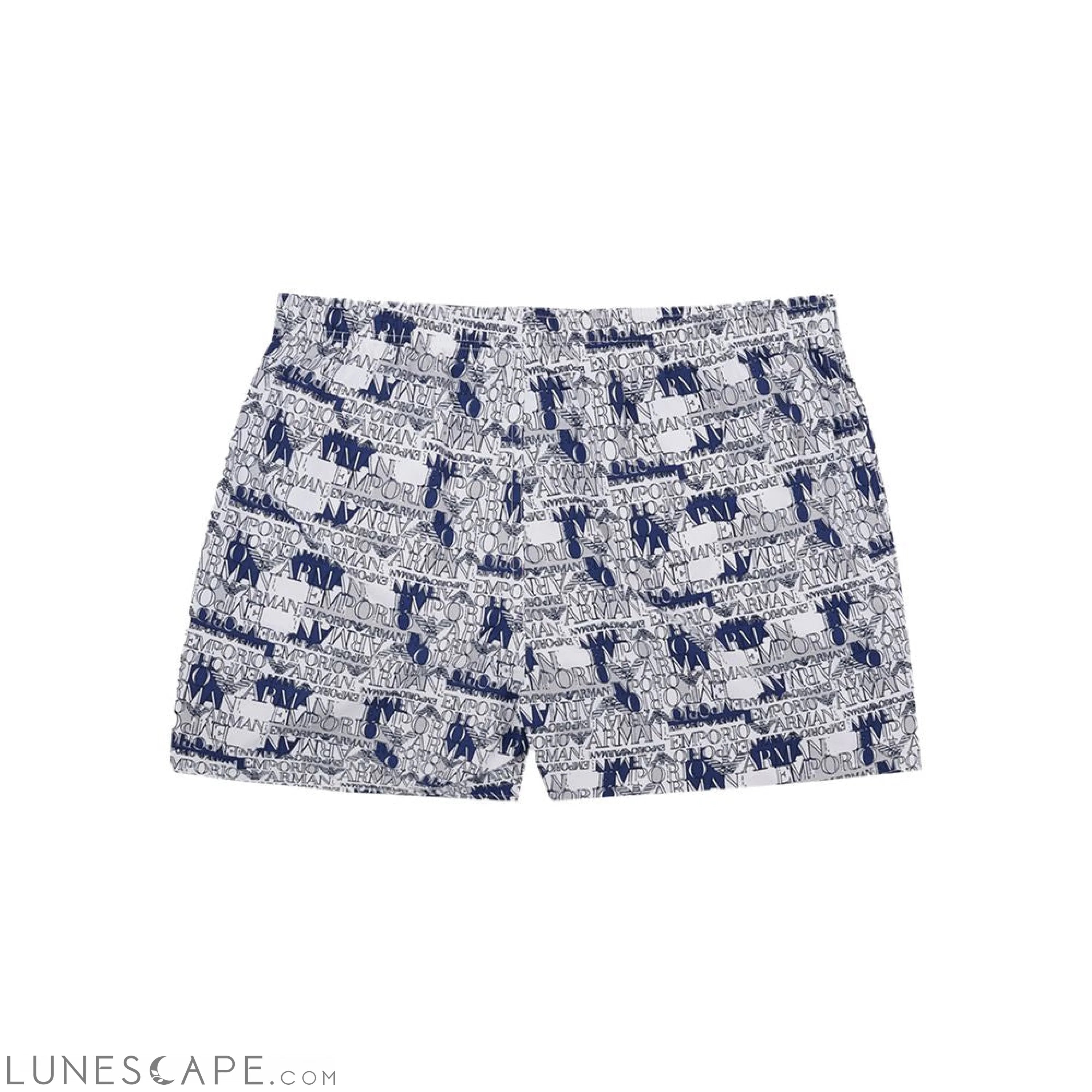 Emporio Armani Elegant White Polyester Swim Shorts LUNESCAPE