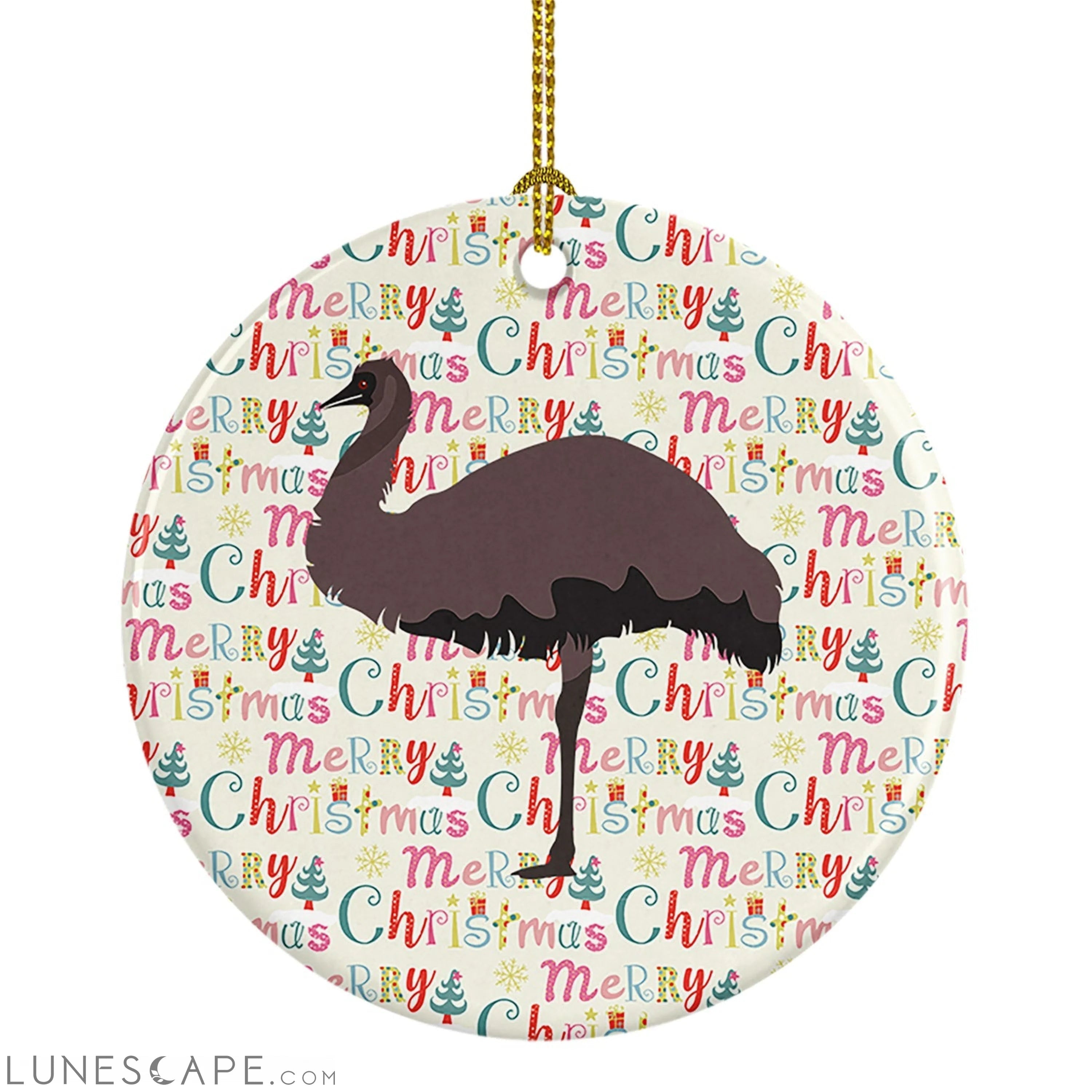 Emu Christmas Ceramic Ornament LUNESCAPE