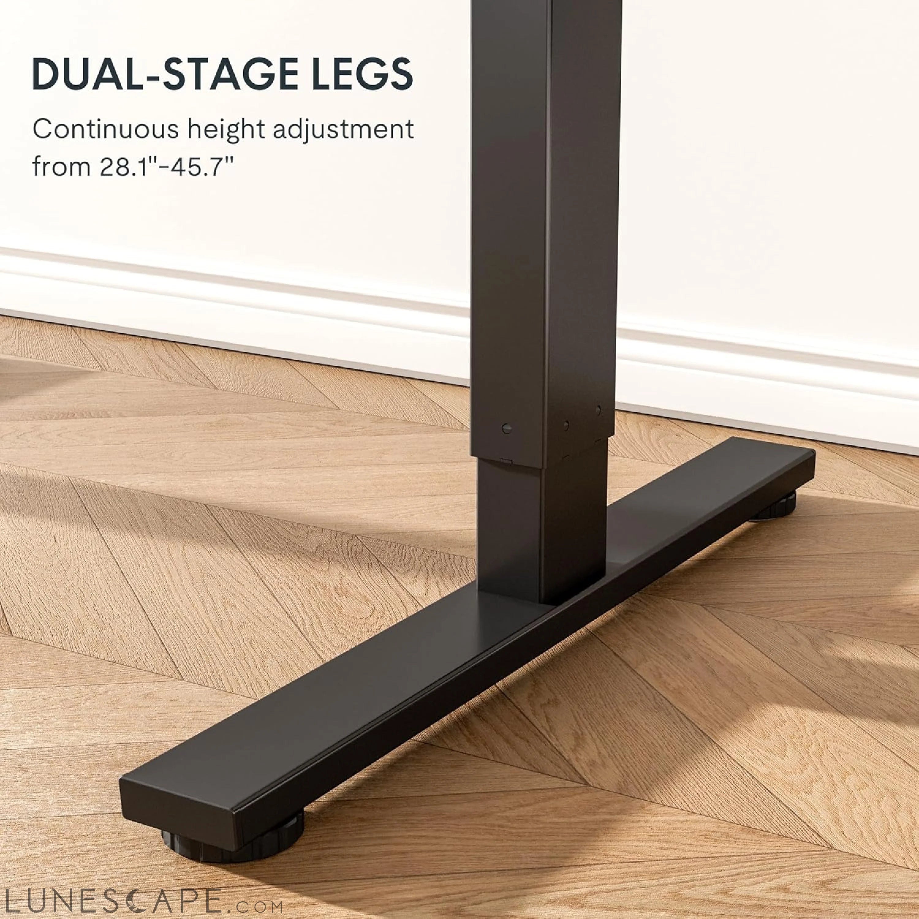 EN1 Whole-Piece Standing Desk 48 X 24 Inches Height Adjustable Desk, LUNESCAPE