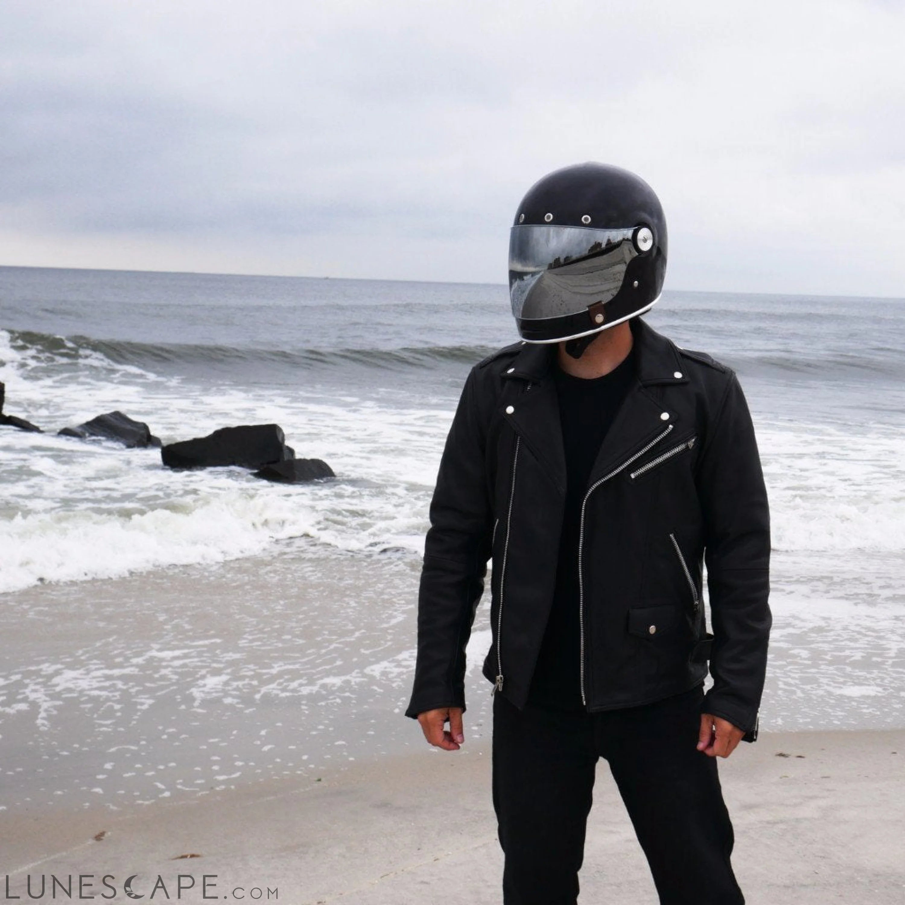 Enforcer - Men's Leather Motorcycle Jacket LUNESCAPE