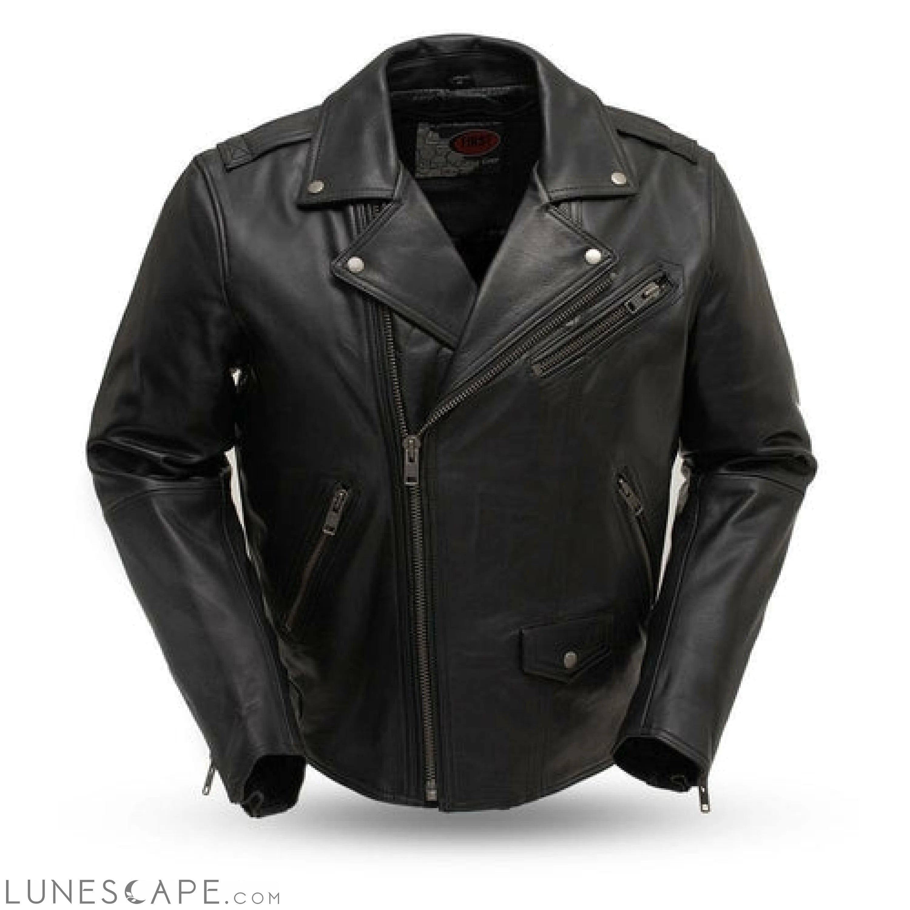 Enforcer - Men's Leather Motorcycle Jacket LUNESCAPE