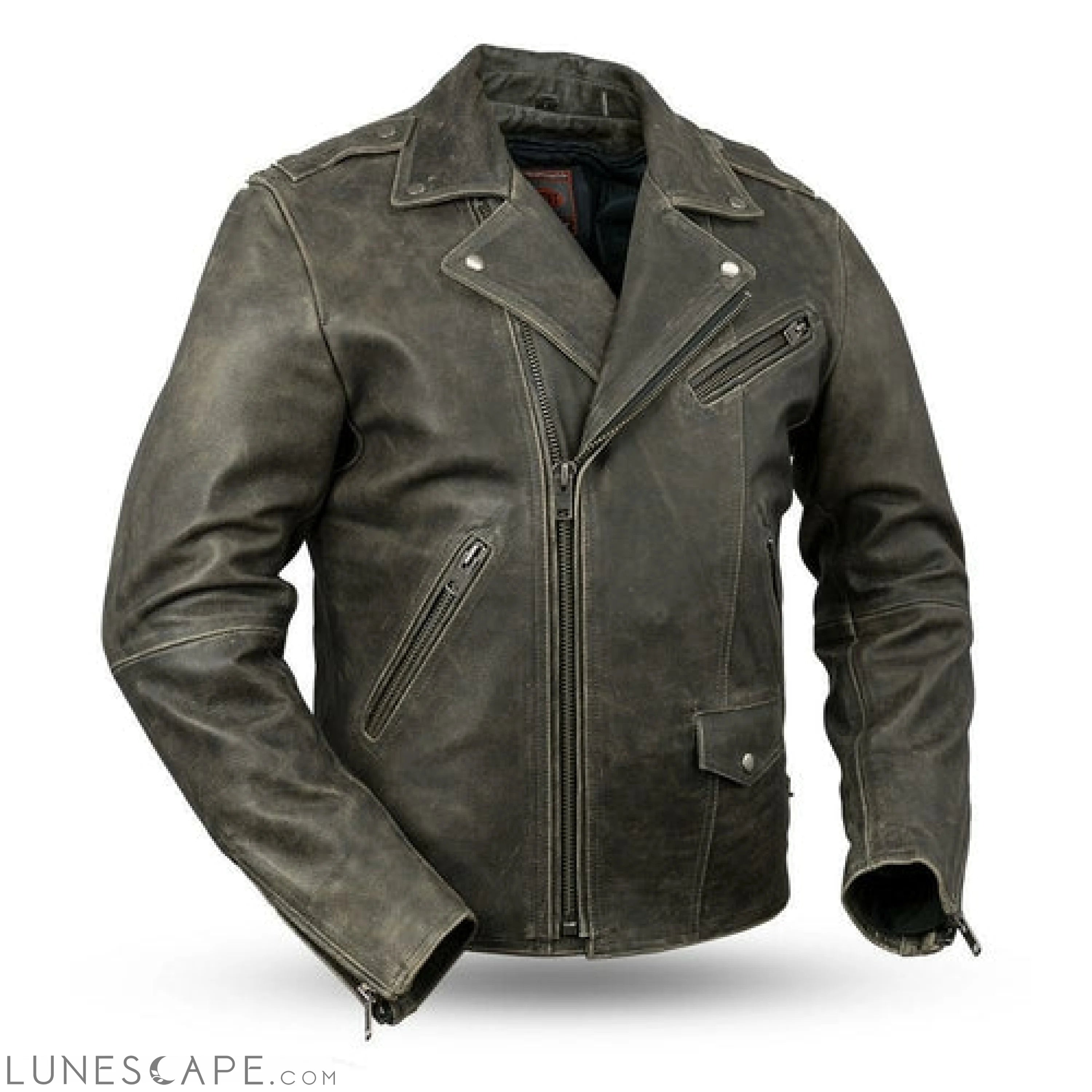 Enforcer - Men's Leather Motorcycle Jacket LUNESCAPE