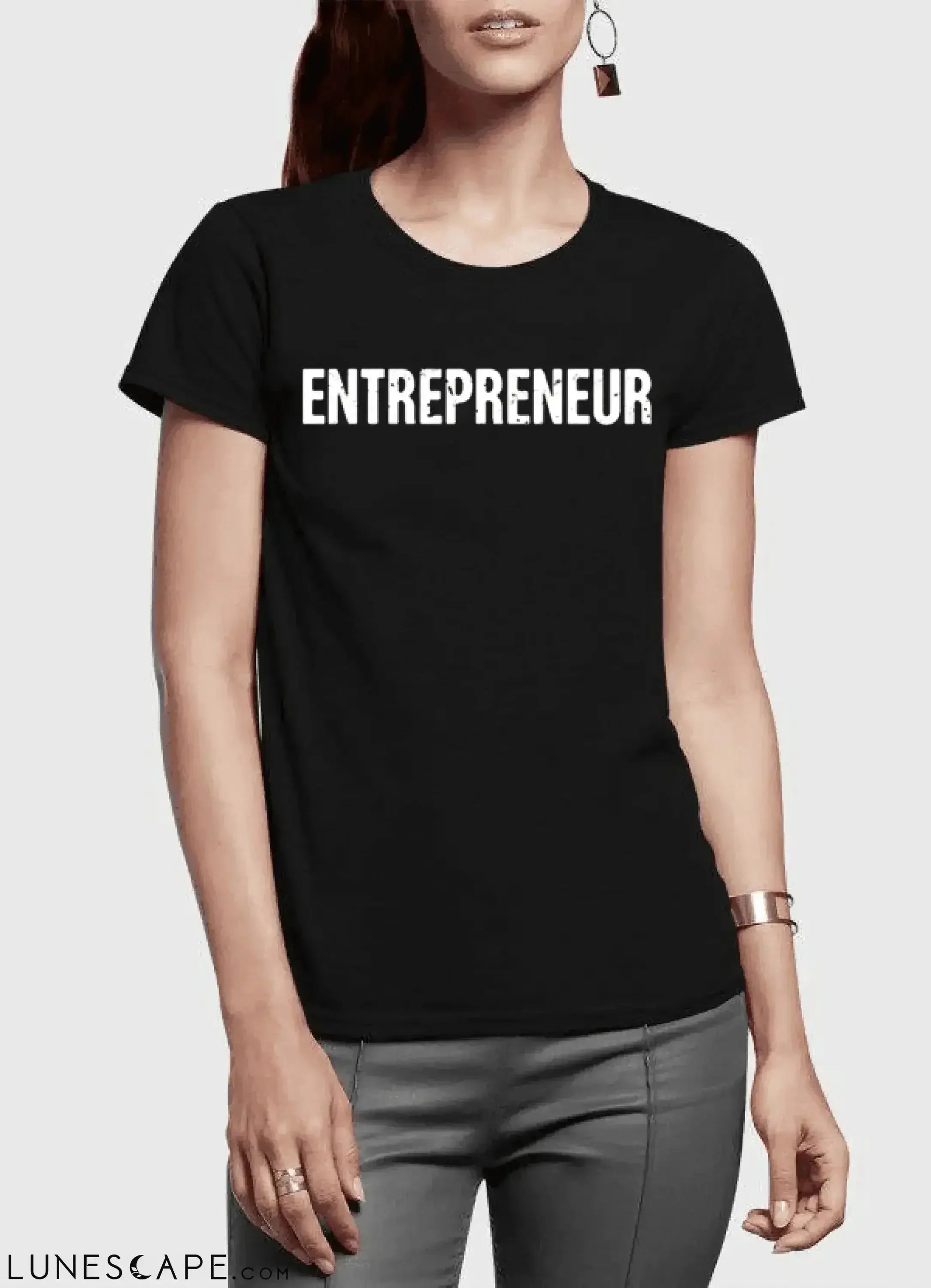 Entrepreneur Half Sleeves Graphic Tee LUNESCAPE
