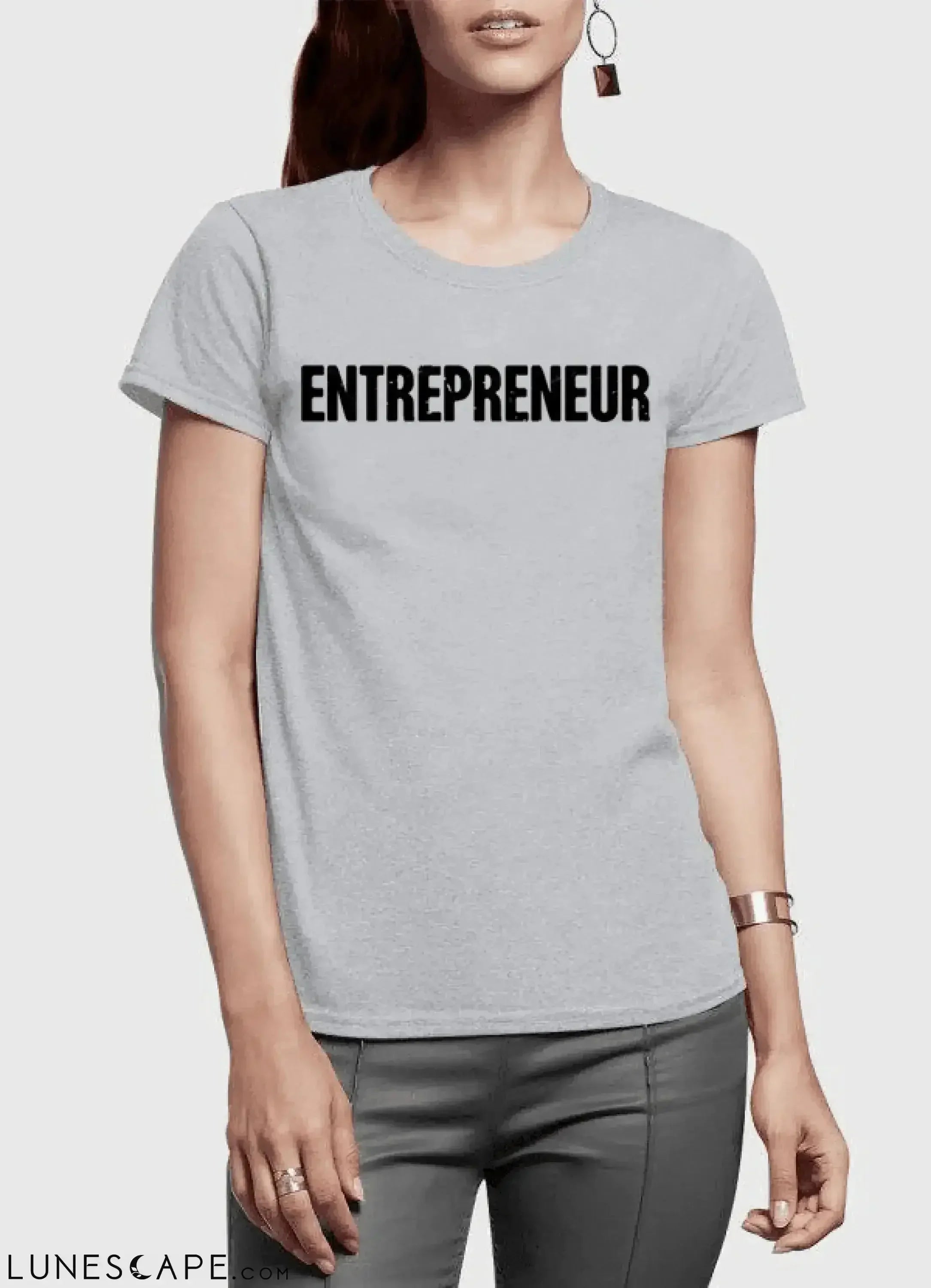 Entrepreneur Half Sleeves Graphic Tee LUNESCAPE