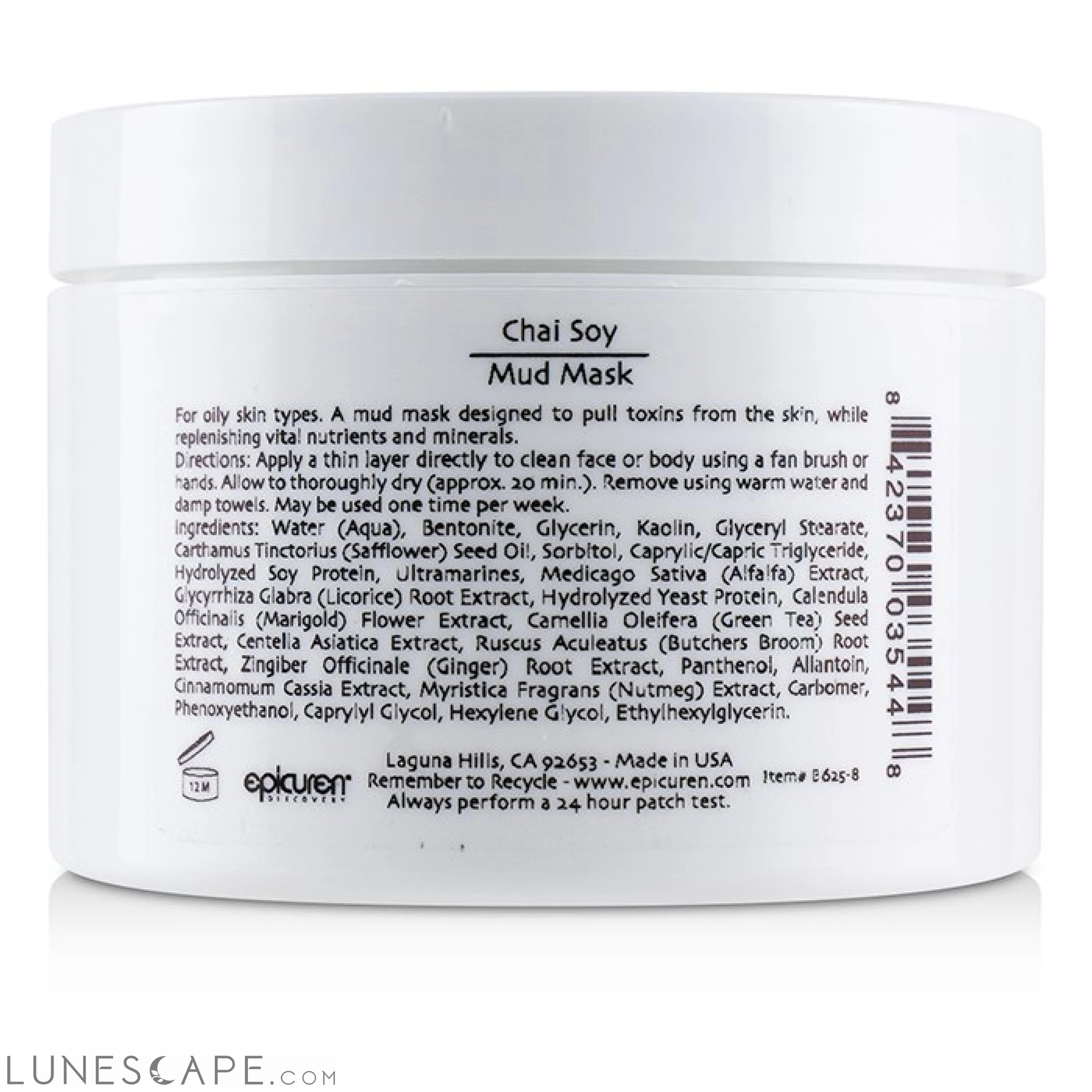EPICUREN - Chai Soy Mud Mask - For Oily Skin Types (Salon Size) LUNESCAPE
