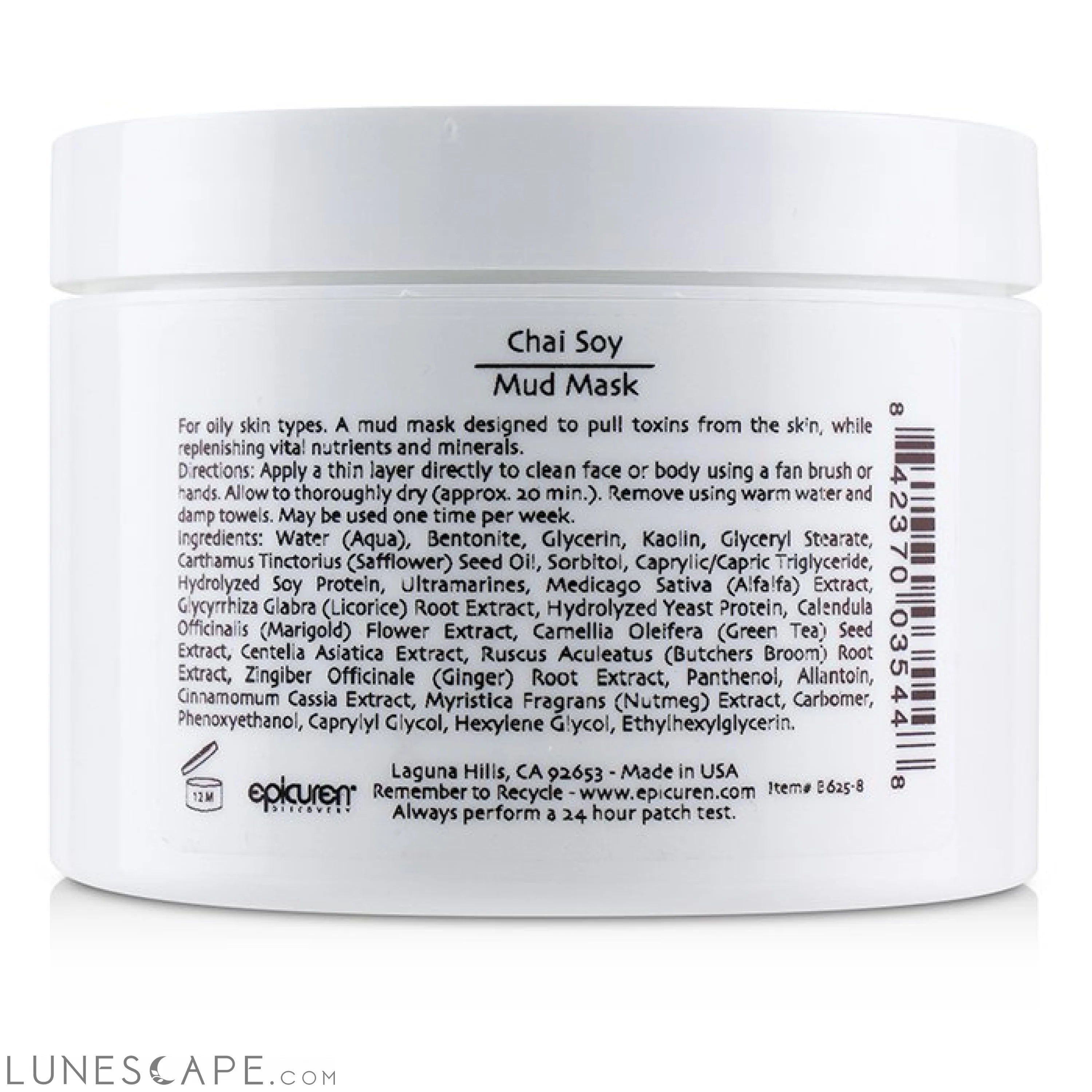 EPICUREN - Chai Soy Mud Mask - For Oily Skin Types (Salon Size) LUNESCAPE