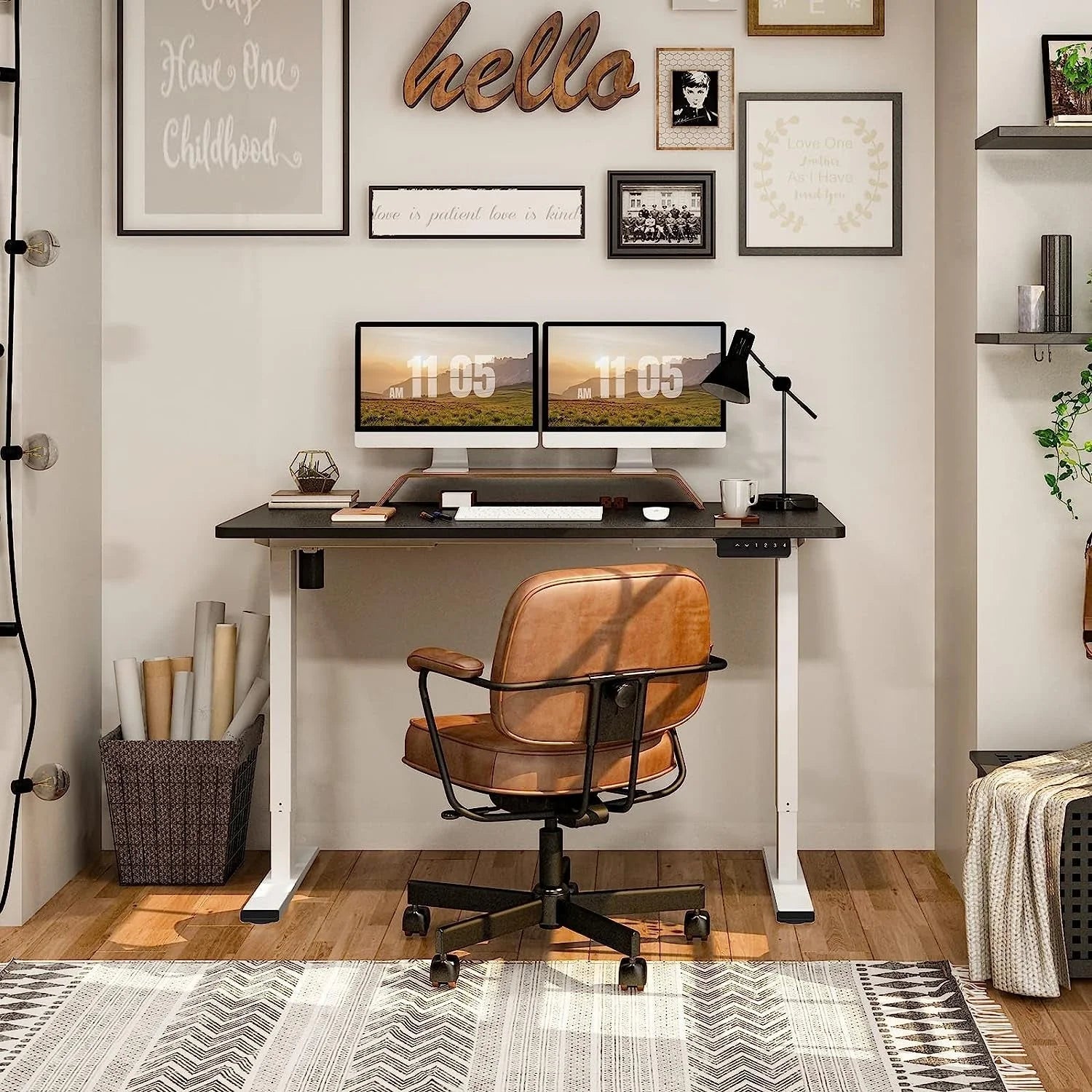 Ergonomic Electric Standing Desk with Memory Controller LUNESCAPE