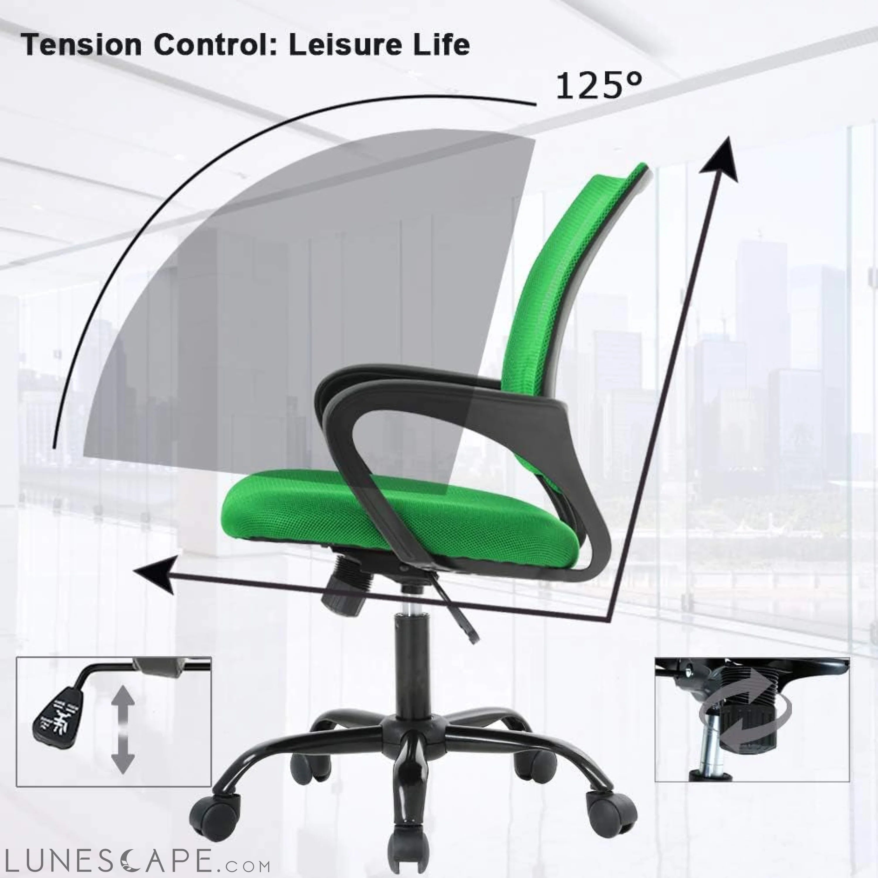 Ergonomic Office Chair Cheap Desk Chair Mesh Executive Computer Chair LUNESCAPE