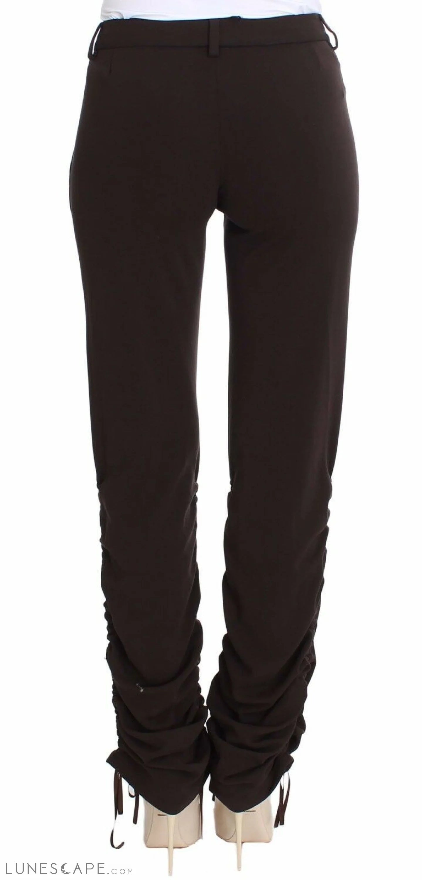 Ermanno Scervino Chic Brown Casual Trousers for Sophisticated Style LUNESCAPE