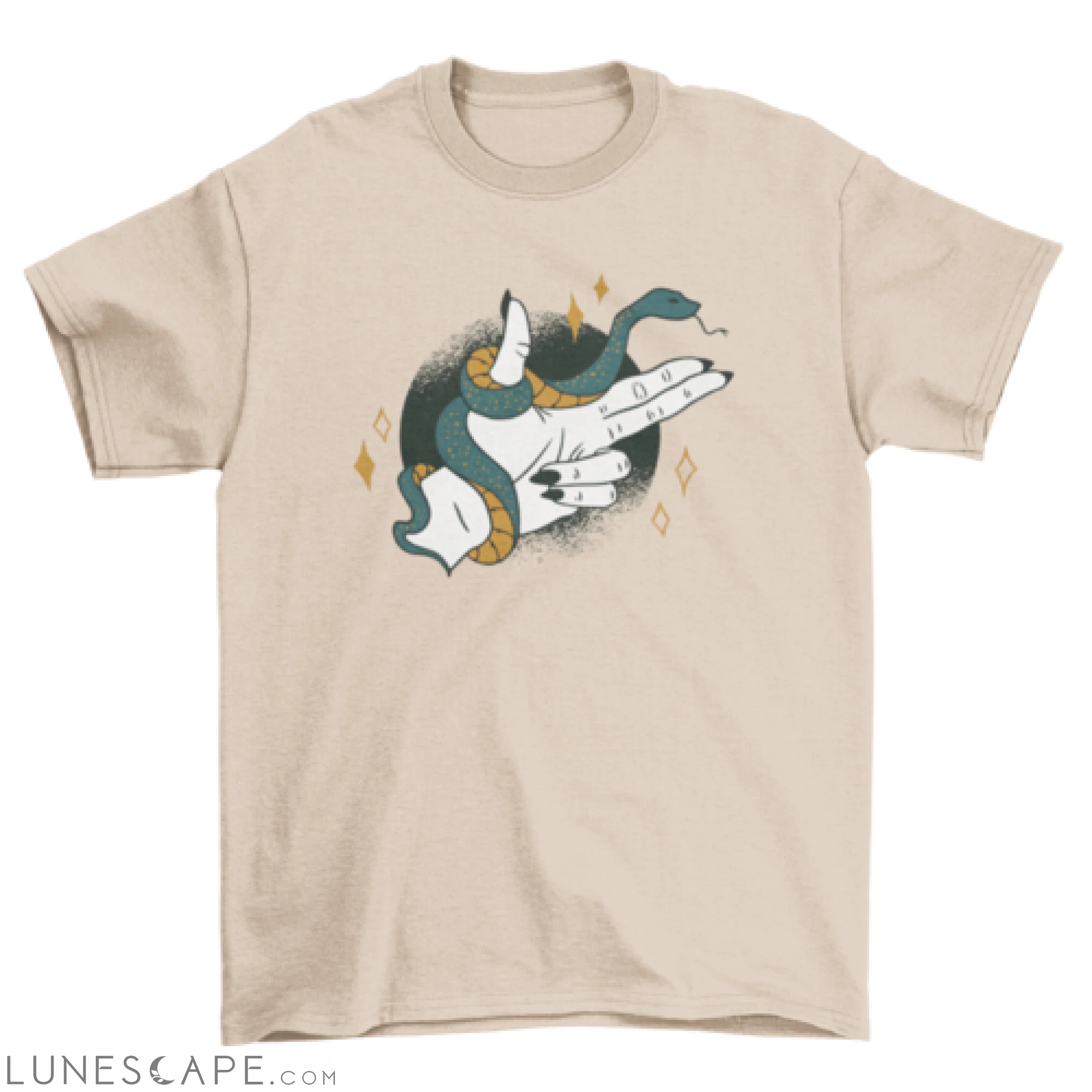 Esoteric finger gun snake t-shirt LUNESCAPE
