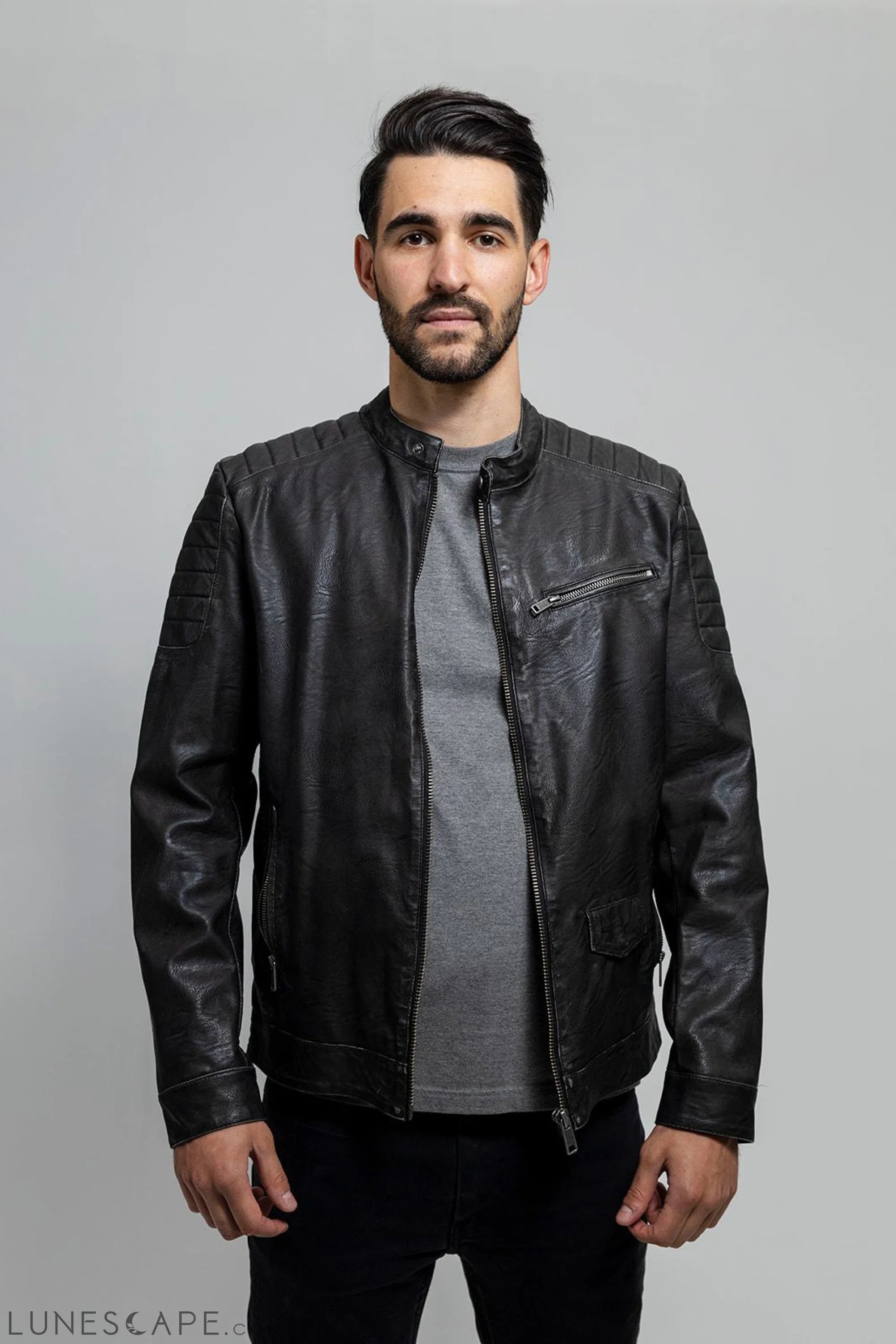 Ethan Men's Leather Jacket LUNESCAPE