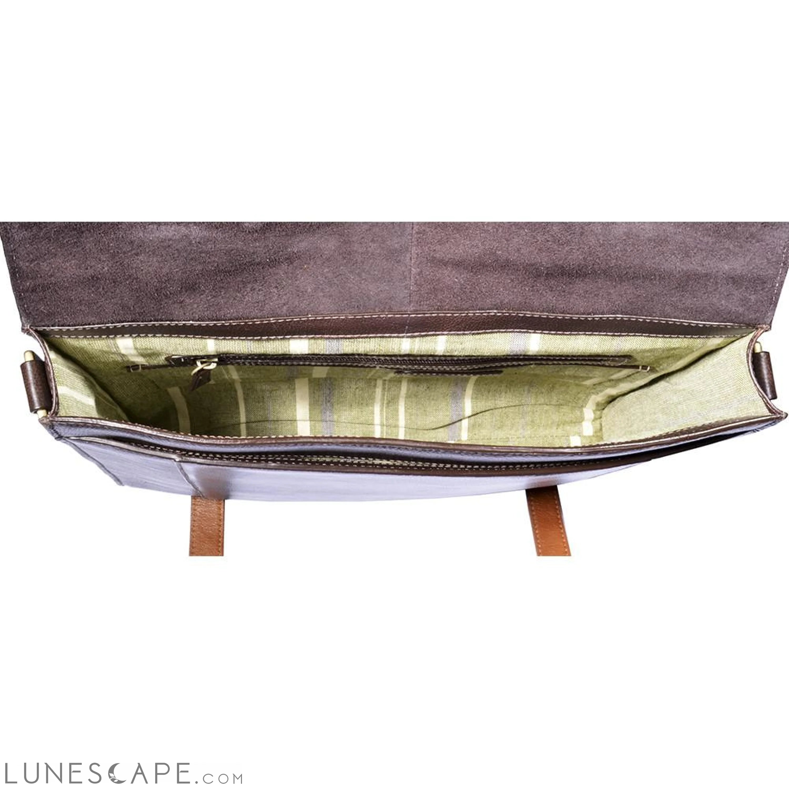 Eton 15" Laptop Compatible Leather Briefcase LUNESCAPE