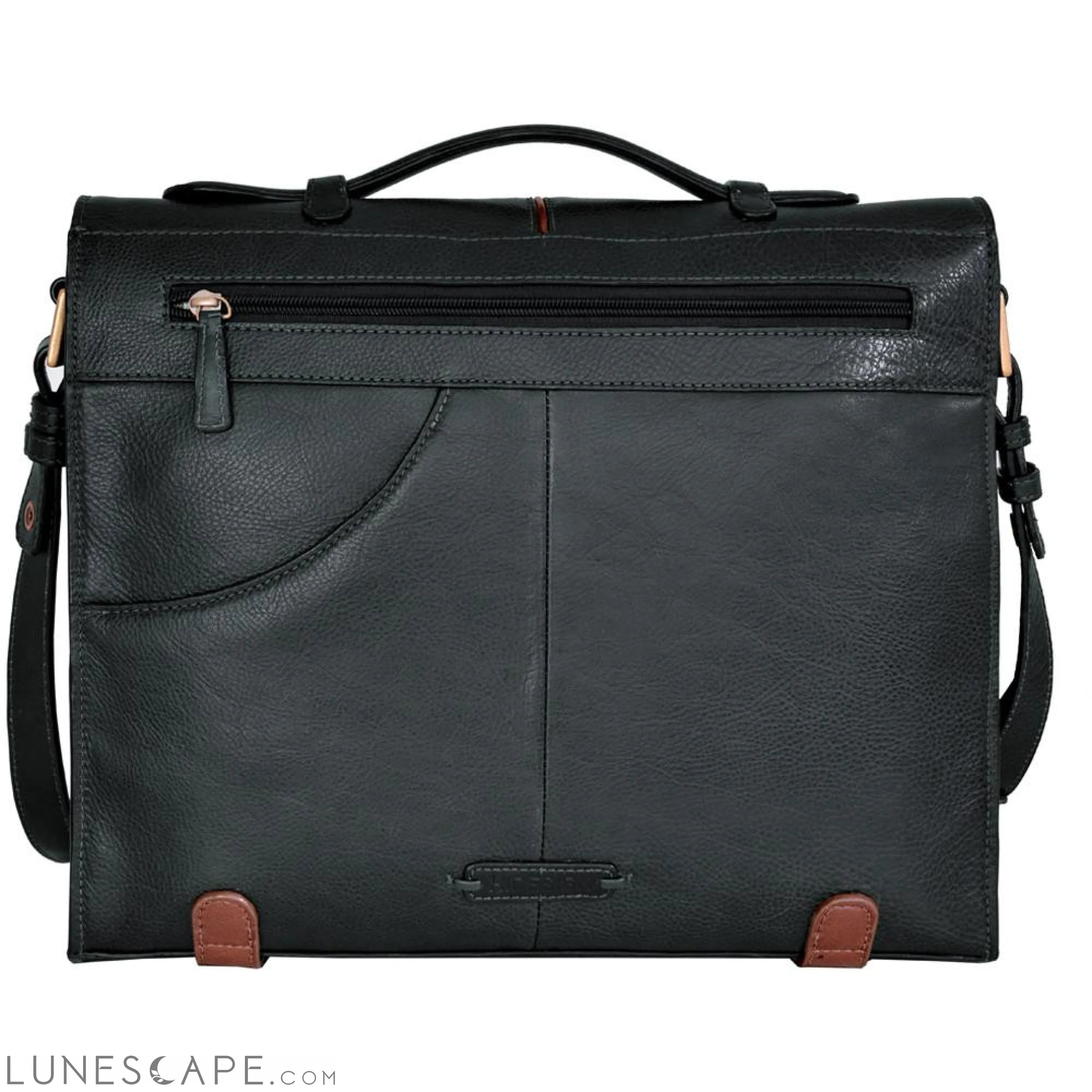 Eton 15" Laptop Compatible Leather Briefcase LUNESCAPE